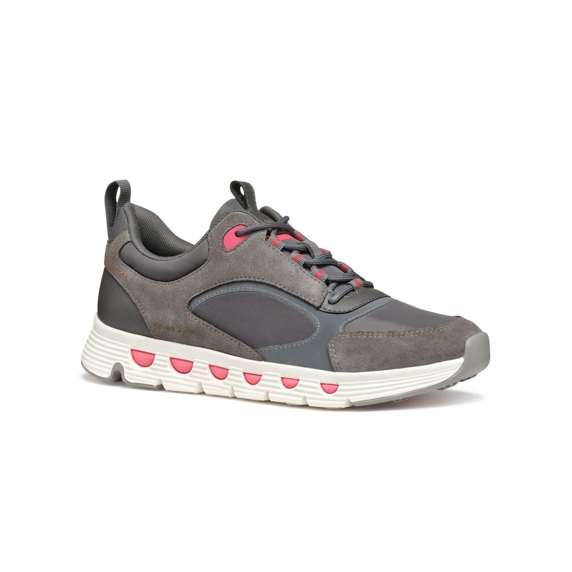Geox Spherica Ecub-4 Sneakers D46XUA_0FU22 in Dark Grey/Cherry