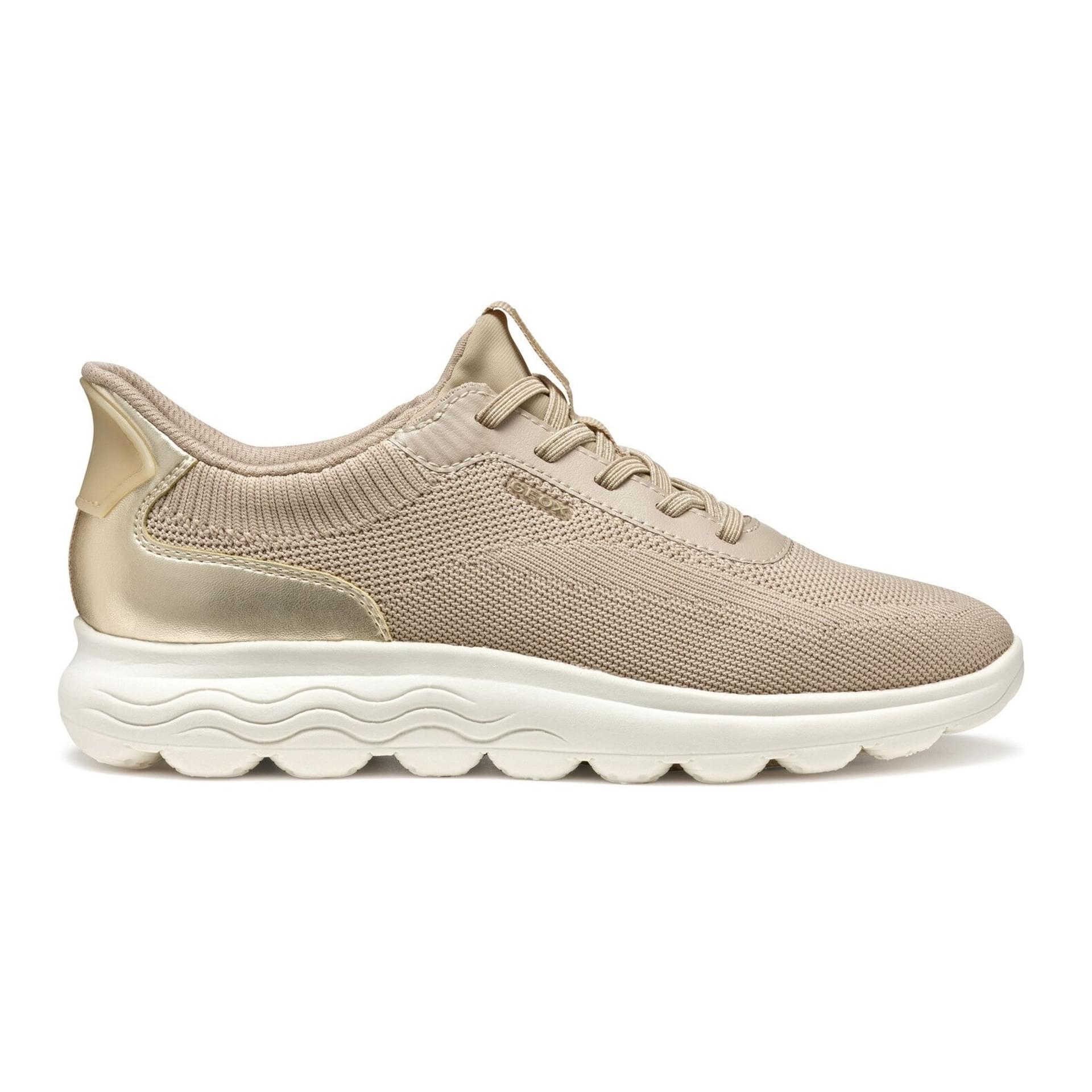 Geox Spherica Plus Sneakers D557MA_06KBN in Light Taupe/Light Gold