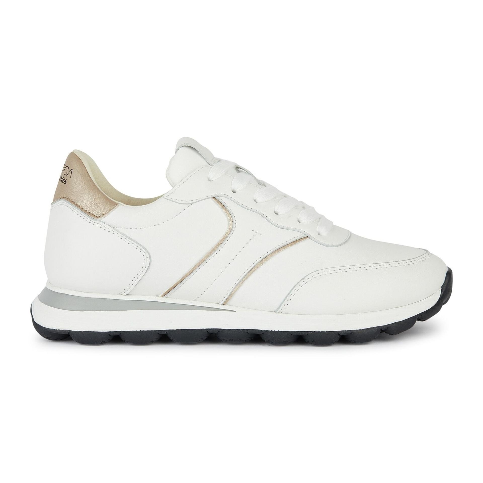 Geox Spherica Vseries Sneakers D45F4A_085NF in White/Light Gold