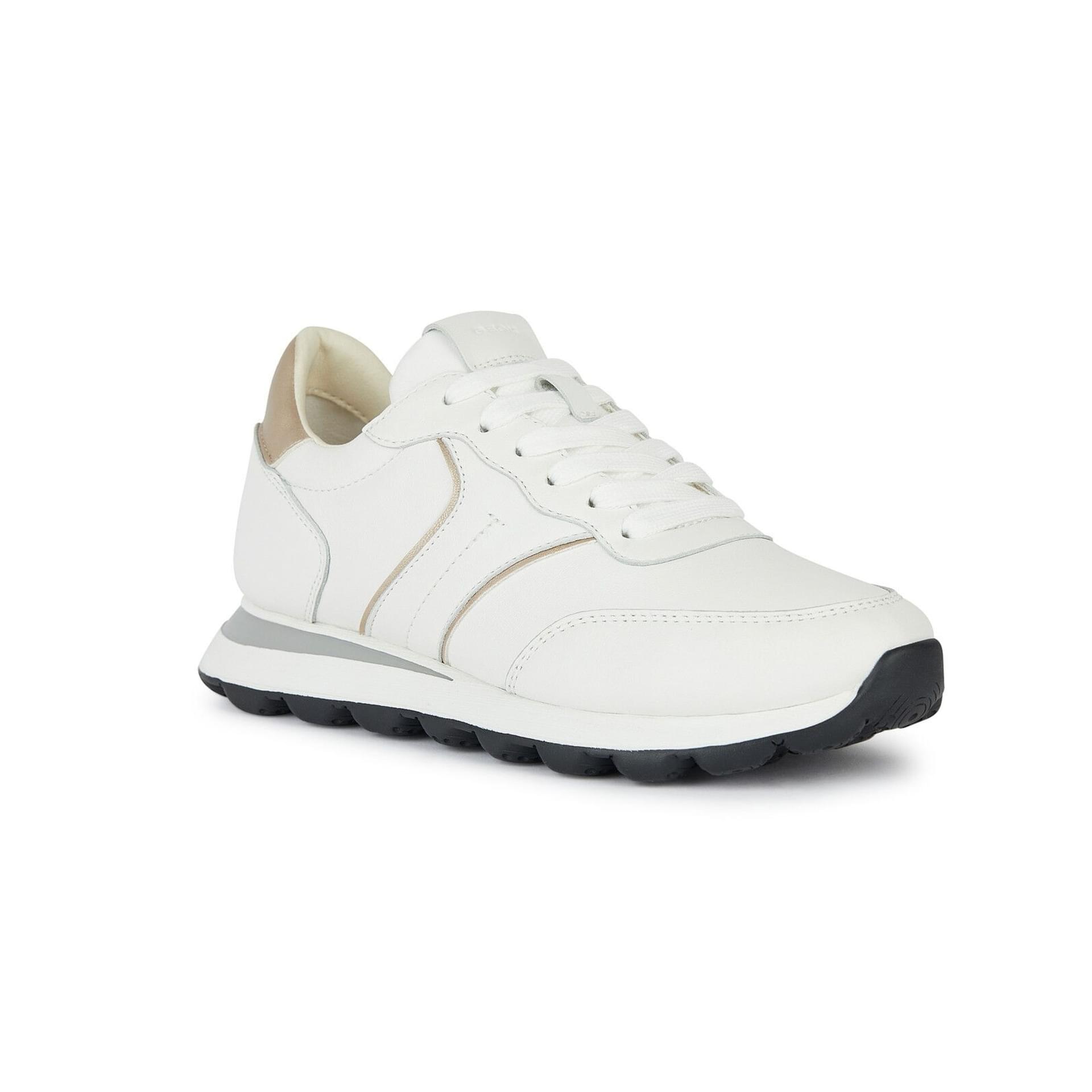 Geox Spherica Vseries Sneakers D45F4A_085NF in White/Light Gold