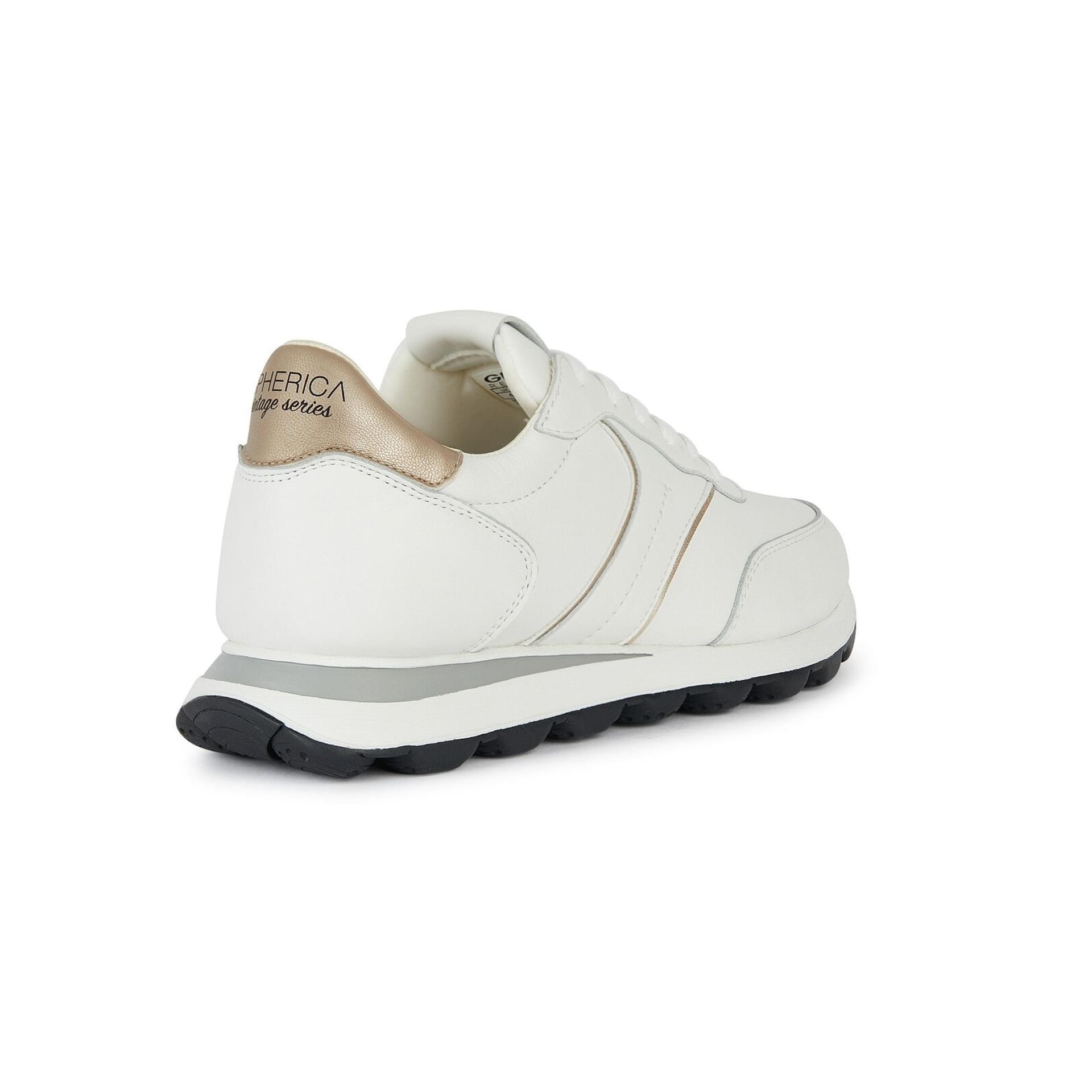 Geox Spherica Vseries Sneakers D45F4A_085NF in White/Light Gold