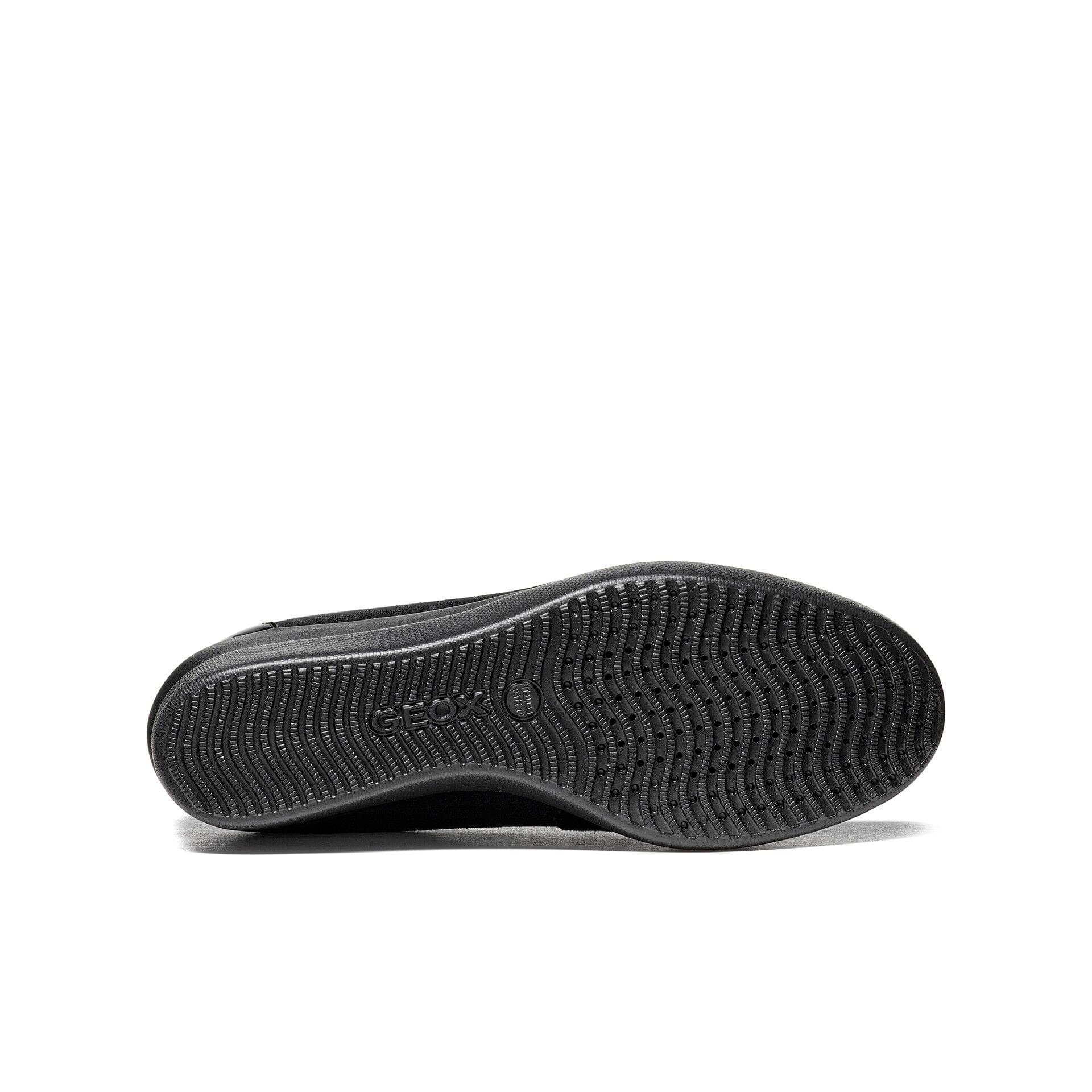 Geox Stardust Moccasins in Black, sole (SKU D6630A_022HH--C9999)