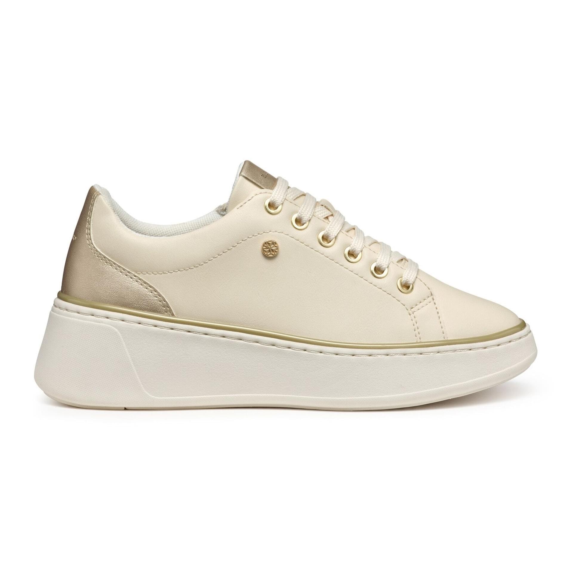Geox Sunnetty Sneakers D55YHA_054AJ in Papyrus/Light Gold