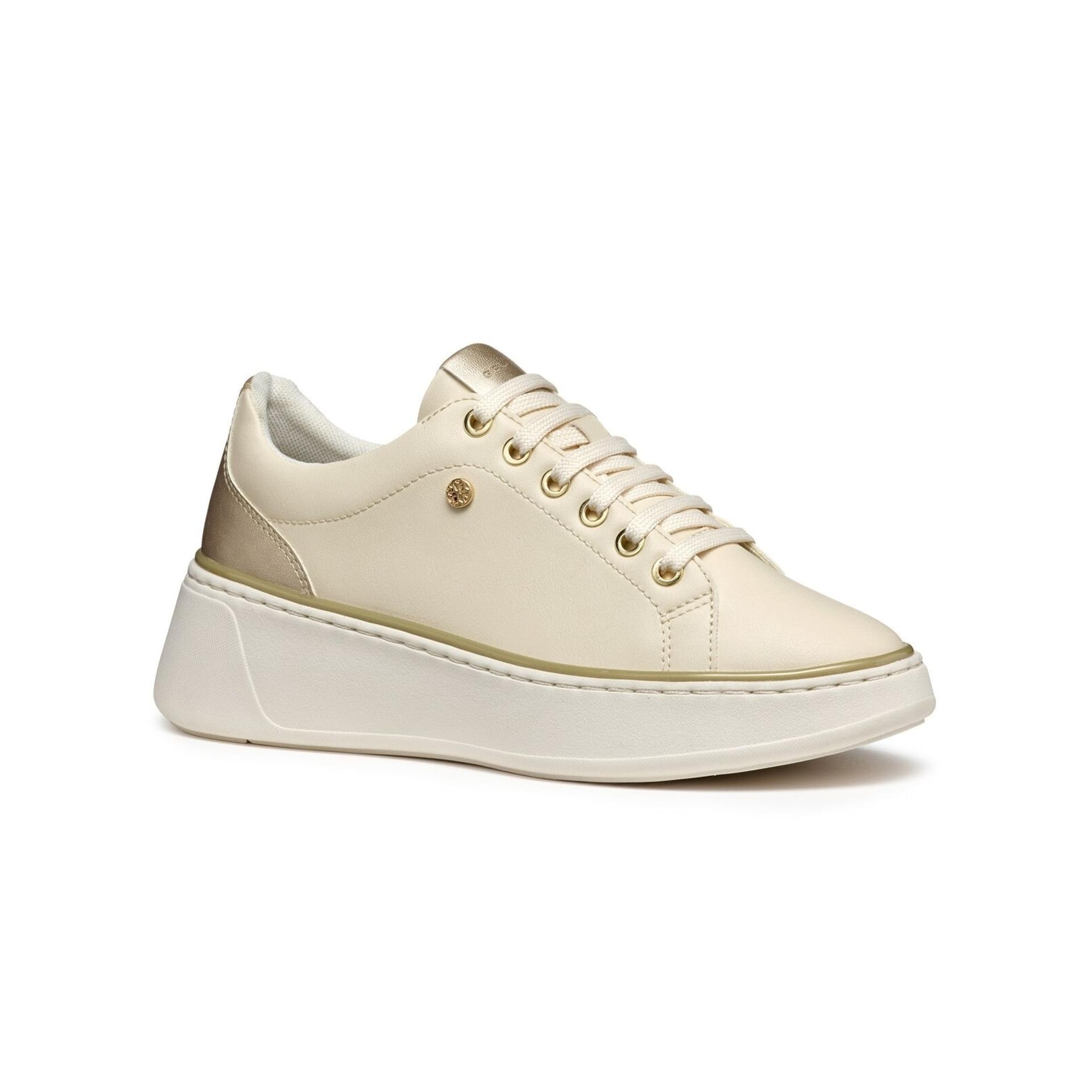 Geox Sunnetty Sneakers D55YHA_054AJ in Papyrus/Light Gold