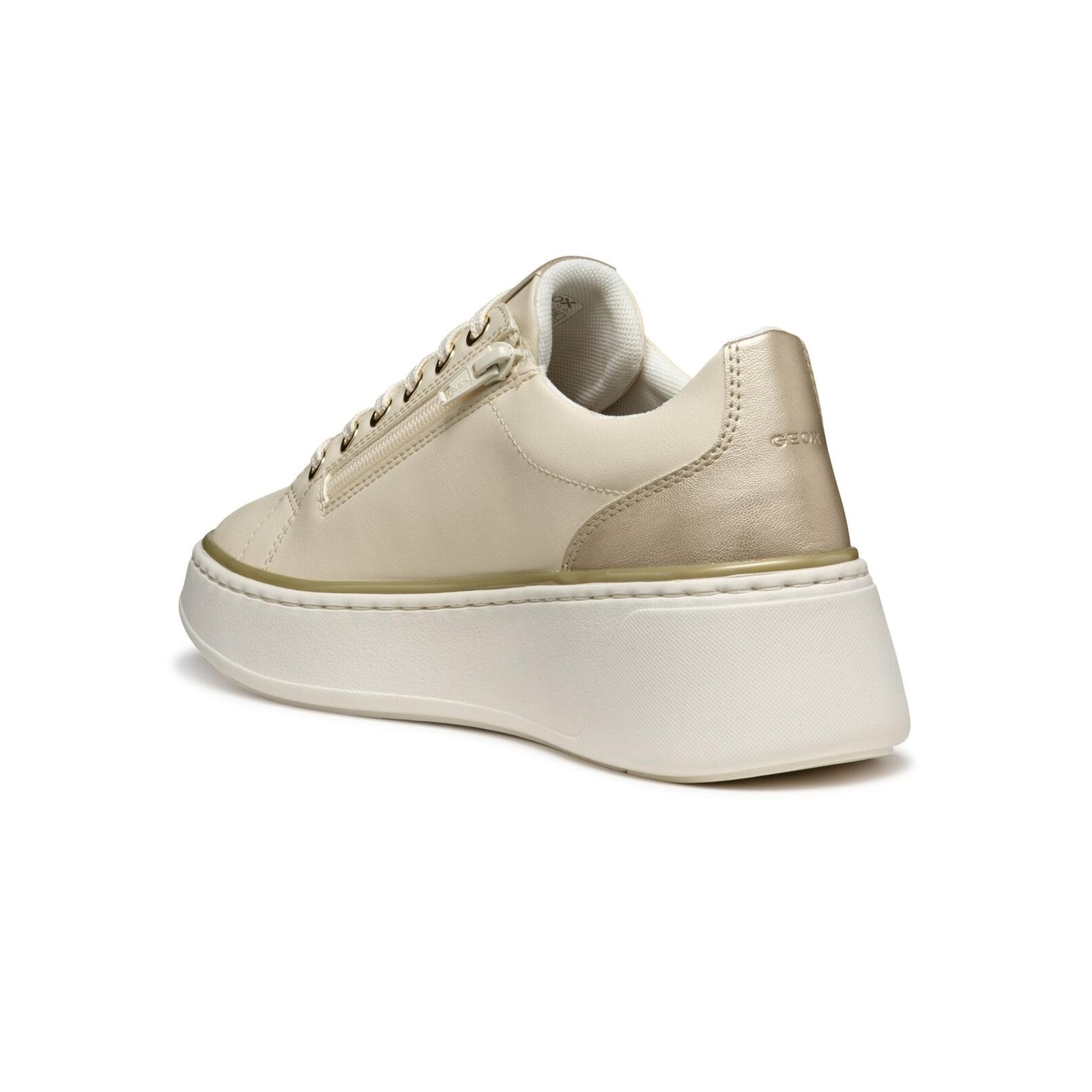 Geox Sunnetty Sneakers D55YHA_054AJ in Papyrus/Light Gold