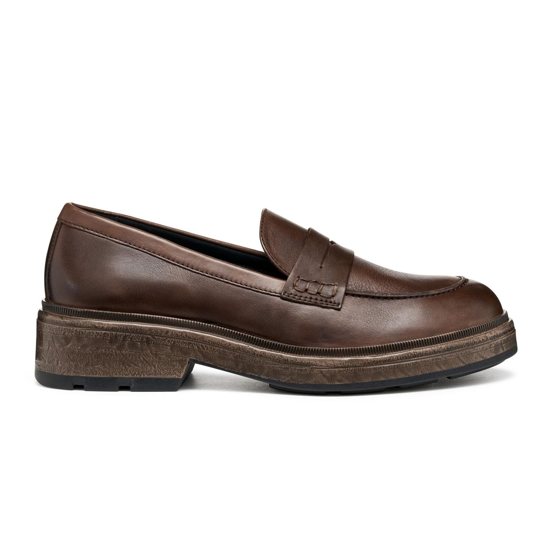 Geox Swelen Moccassins D565GF_00046 in Dark Brown