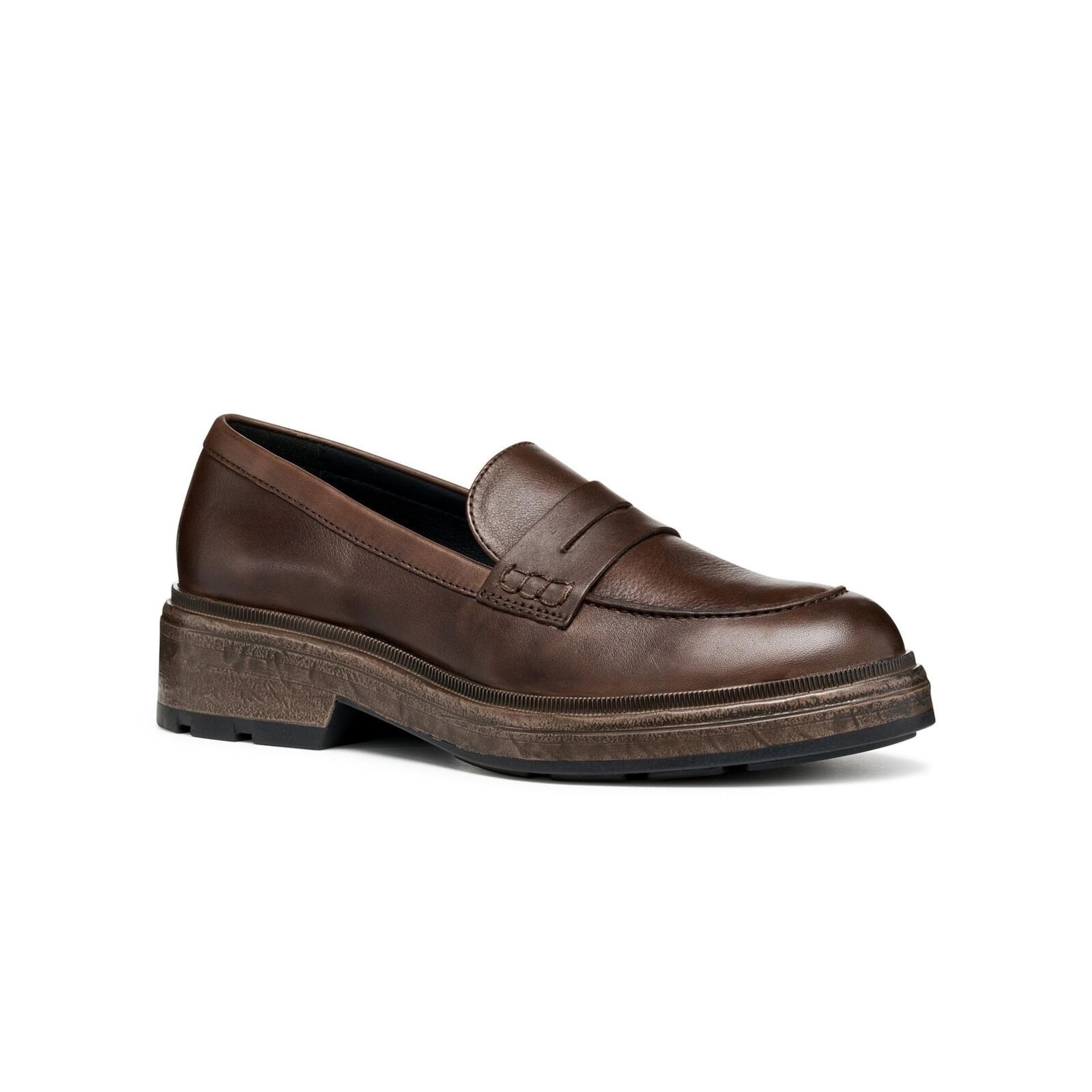Geox Swelen Moccassins D565GF_00046 in Dark Brown