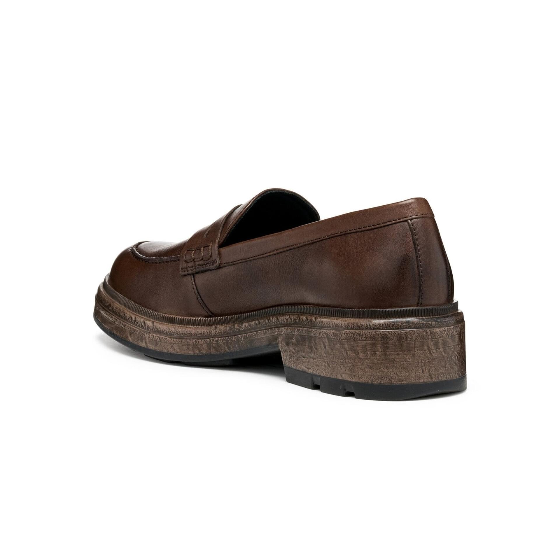 Geox Swelen Moccassins D565GF_00046 in Dark Brown