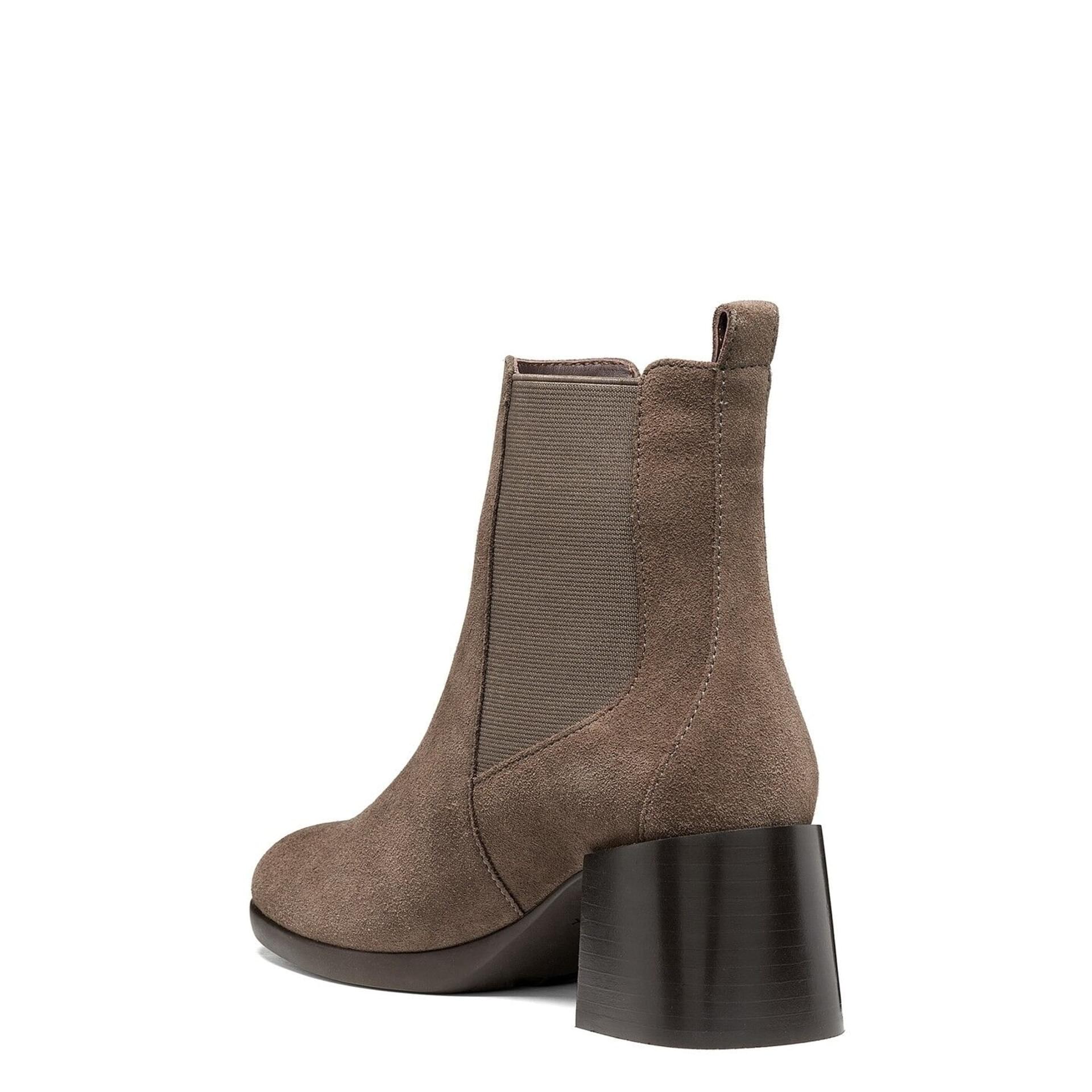 Geox Walk Pleasure 55t Bottines cuir in Taupe, vue en angle (SKU D680VB_00022--C6029)