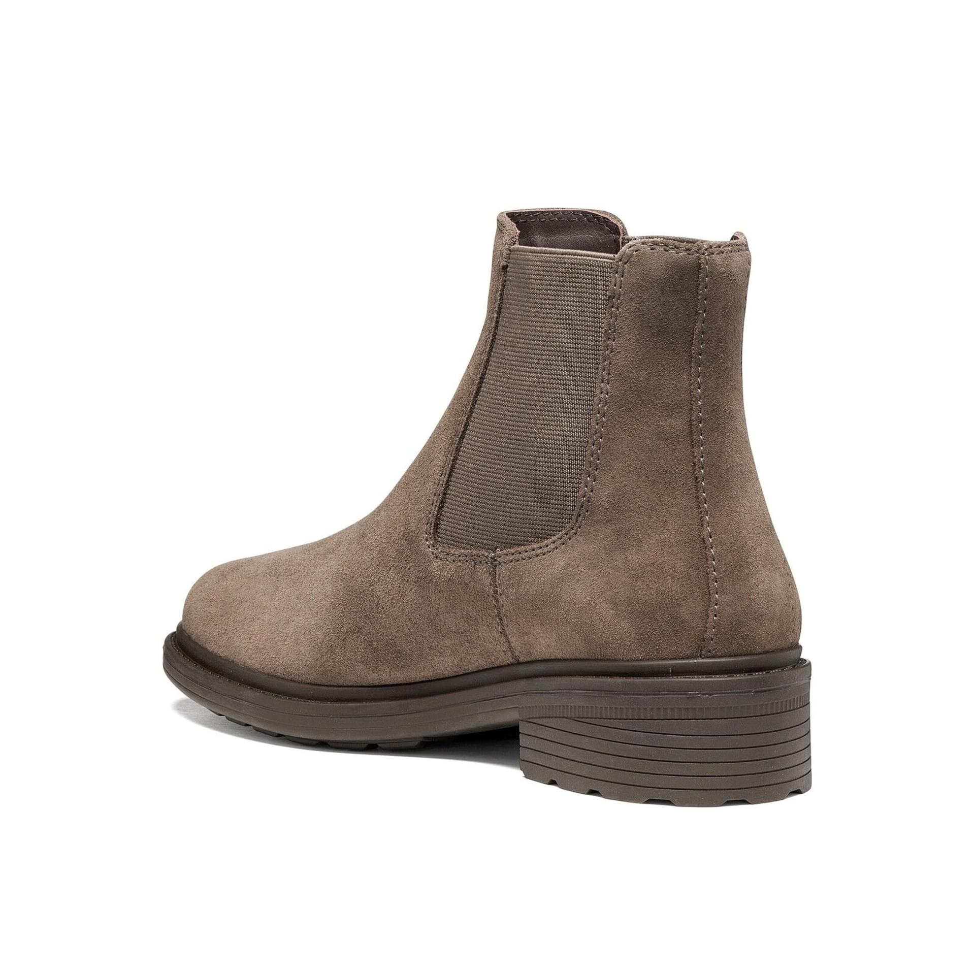 Geox Walk Pleasure B Ankle Boots leather in Taupe, angled view (SKU D66CJC_00022--C6029)