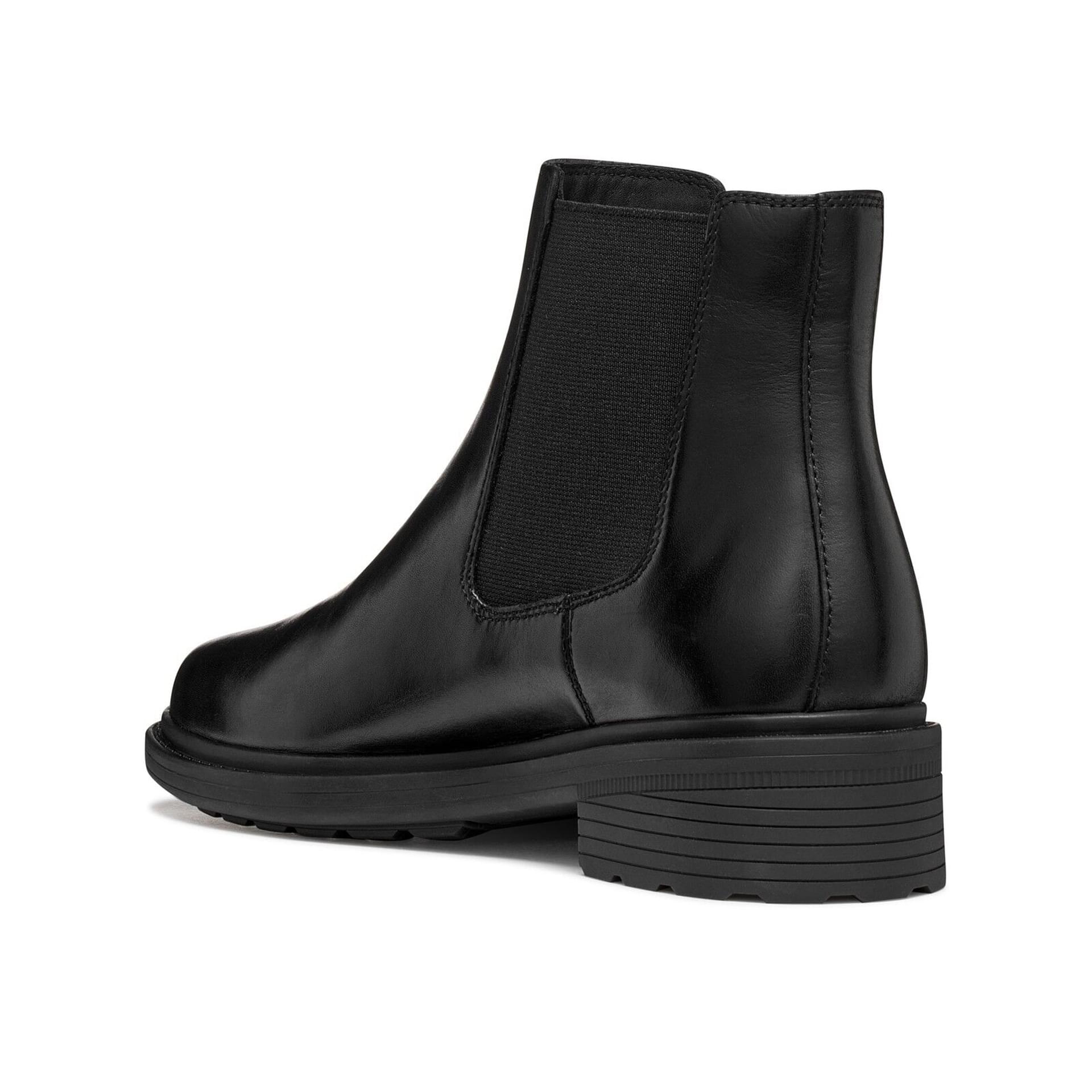 Geox Walk Pleasure B Bottines cuir in Black, vue en angle (SKU D66CJC_00043--C9999)
