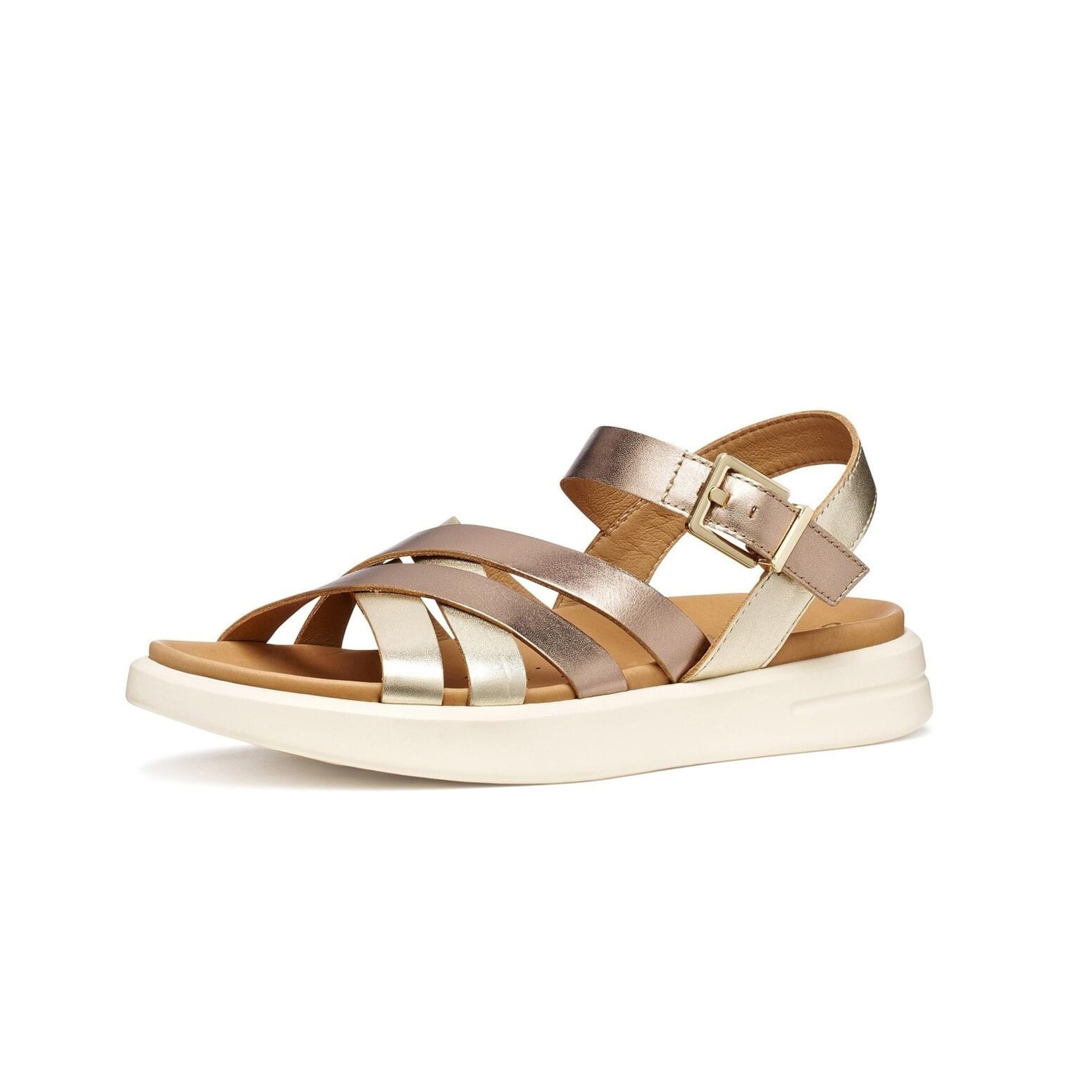 Geox Xand 2s Sandalen D35PAB_000CF in Dark Beige/Light Gold