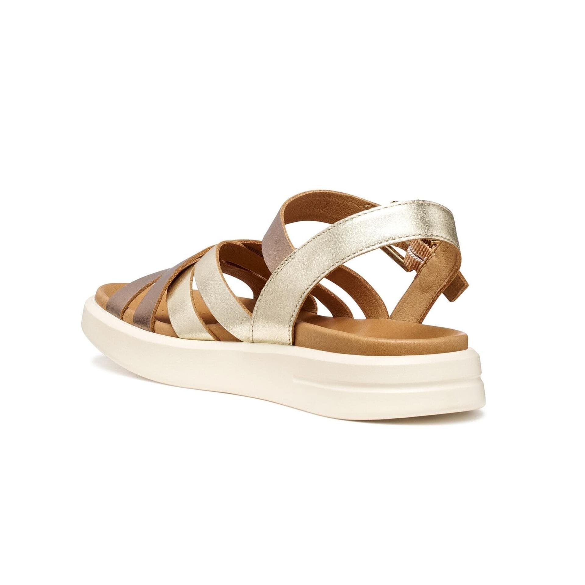 Geox Xand 2s Sandalen D35PAB_000CF in Dark Beige/Light Gold