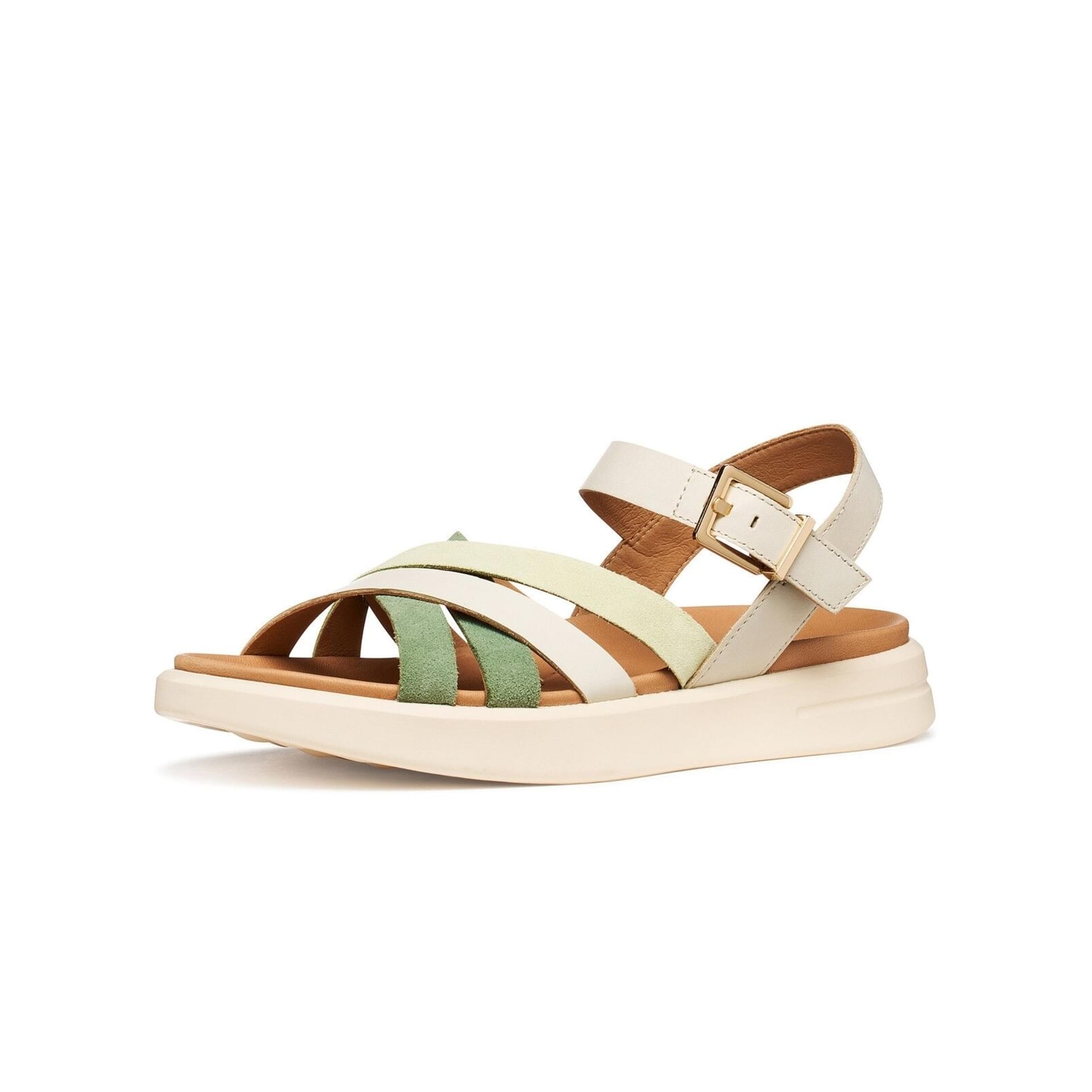 Geox Xand 2s Sandalen D35PAB_04322 in Light Sand/Olive