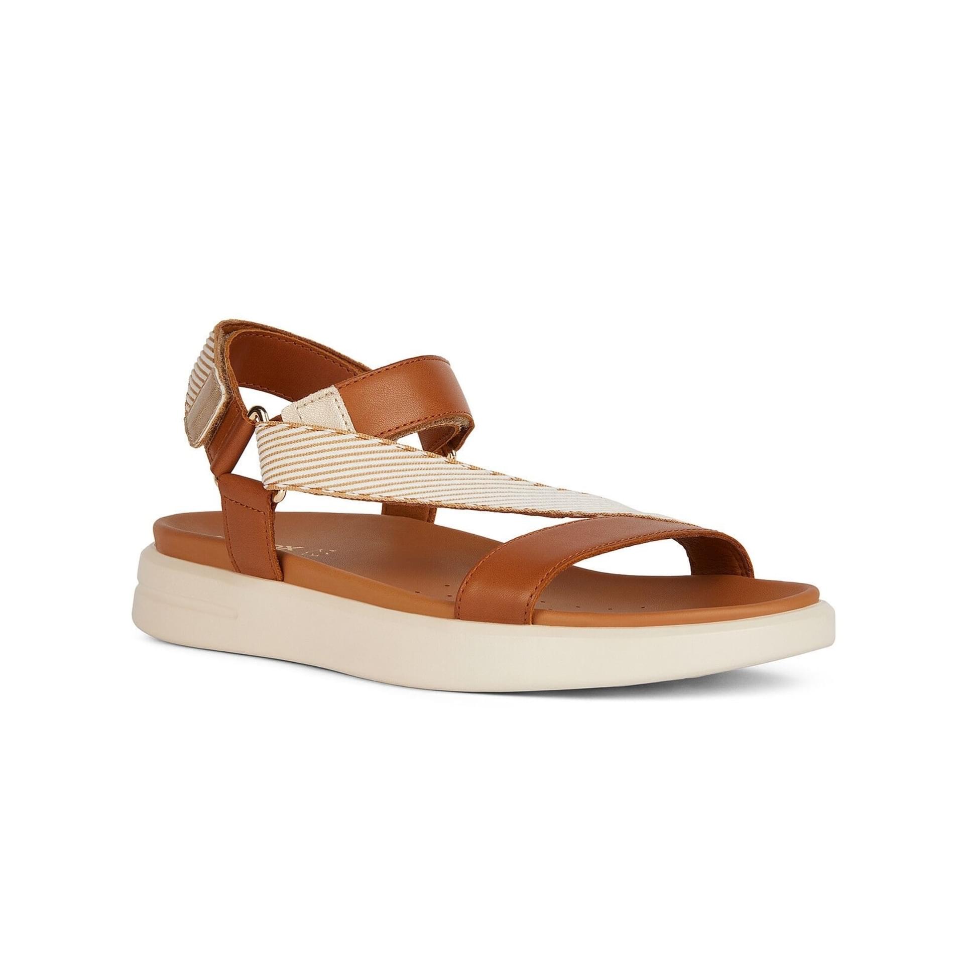 Geox Xand 2s Sandals D45PAC_04311 in Ochre/White