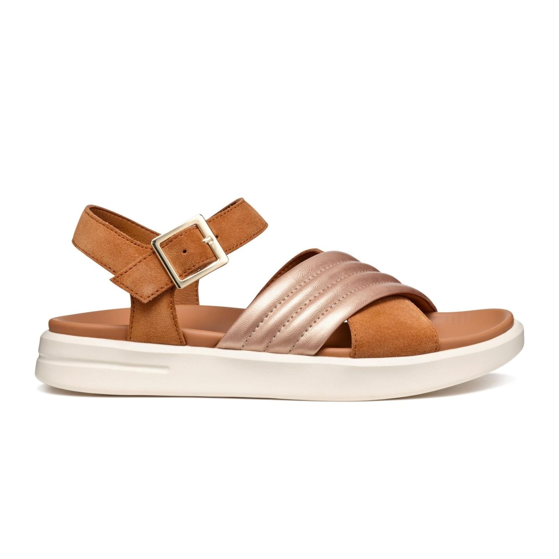 Geox Xand 2s Sandalen D45PAD_022NF in Cognac/Rose Gold