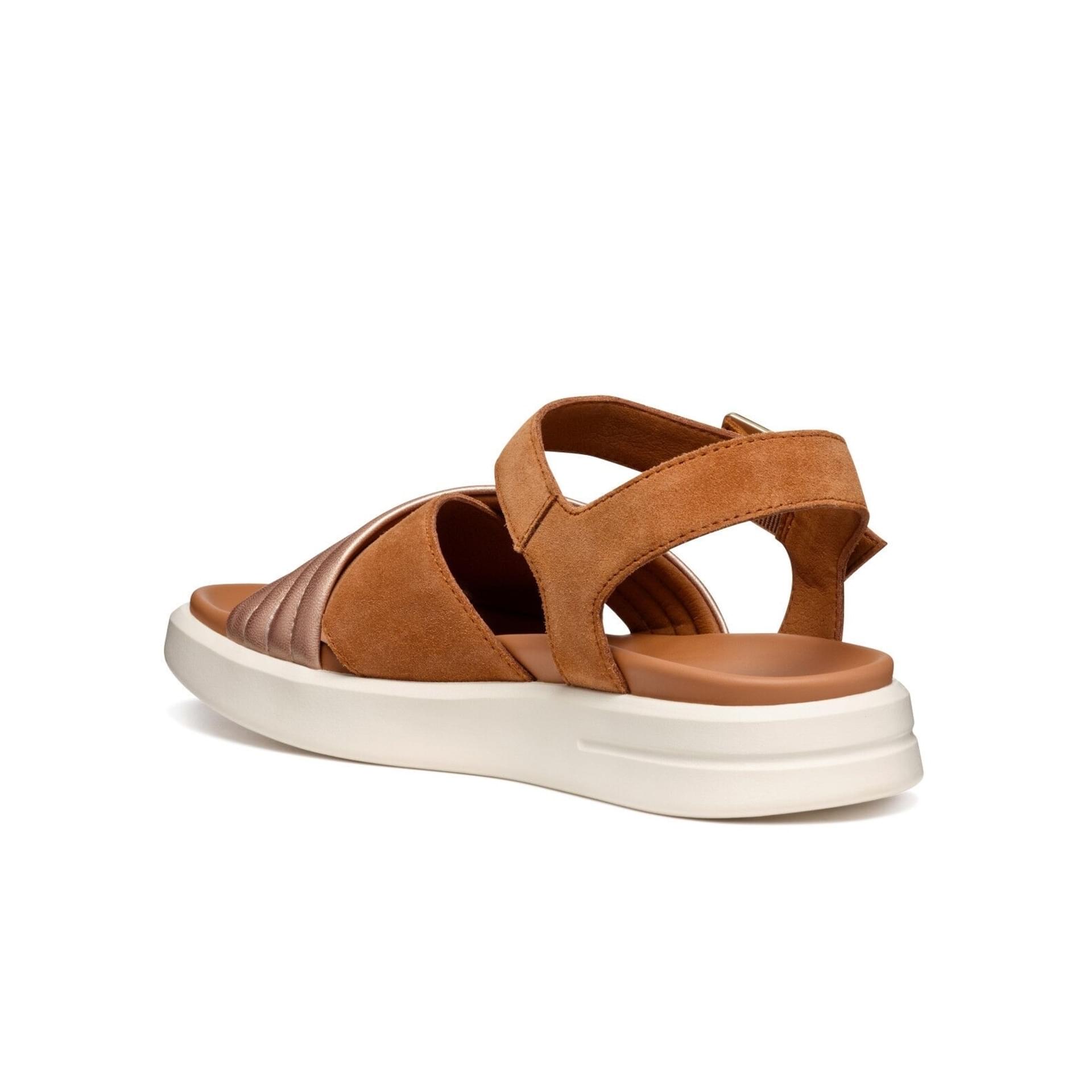 Geox Xand 2s Sandals D45PAD_022NF in Cognac/Rose Gold