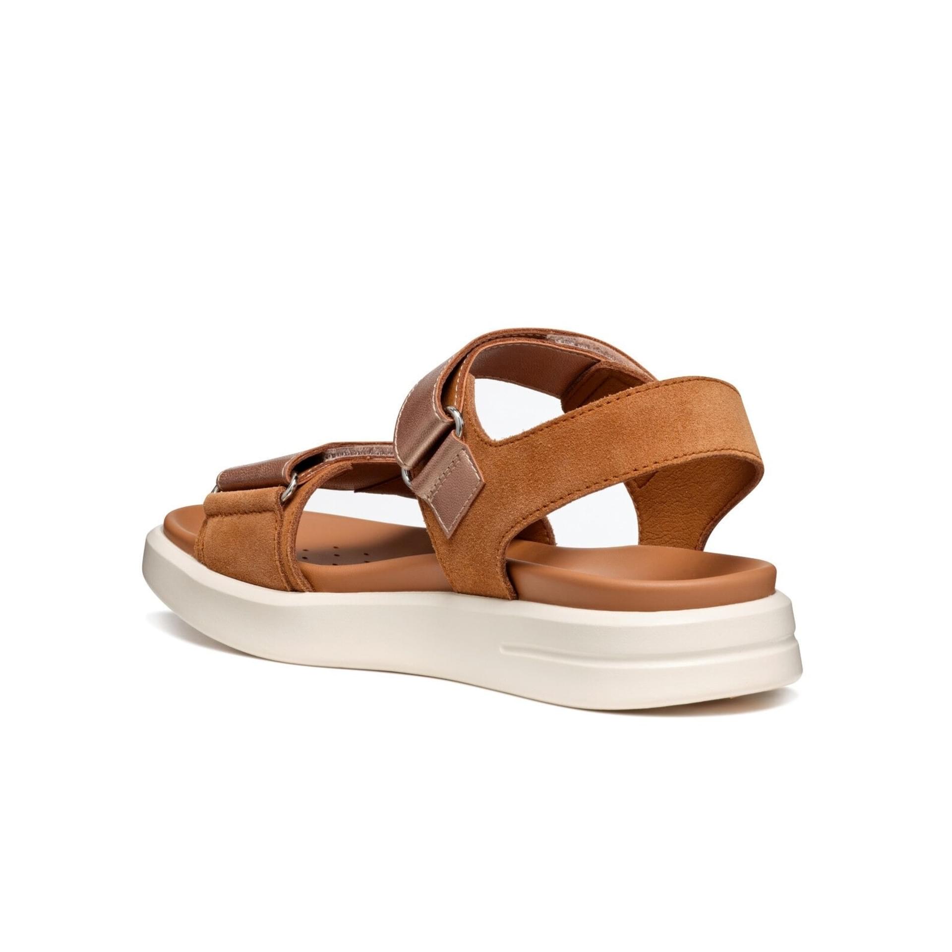 Geox Xand 2s Sandals D45PAE_022NF in Cognac/Rose Gold