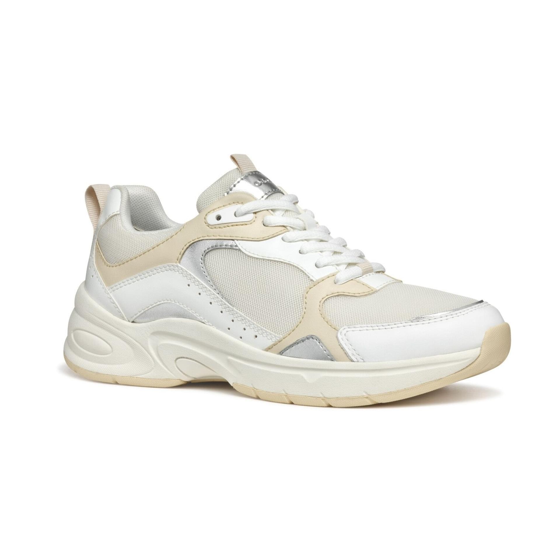 Geox Zarvia Sneakers D55YLA_01454 in White/Papyrus