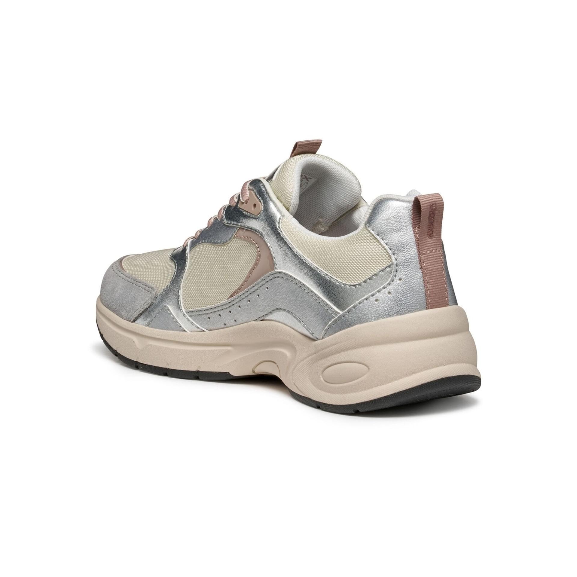 Geox Zarvia Sneakers D55YLA_014AJ in Papyrus/Silver