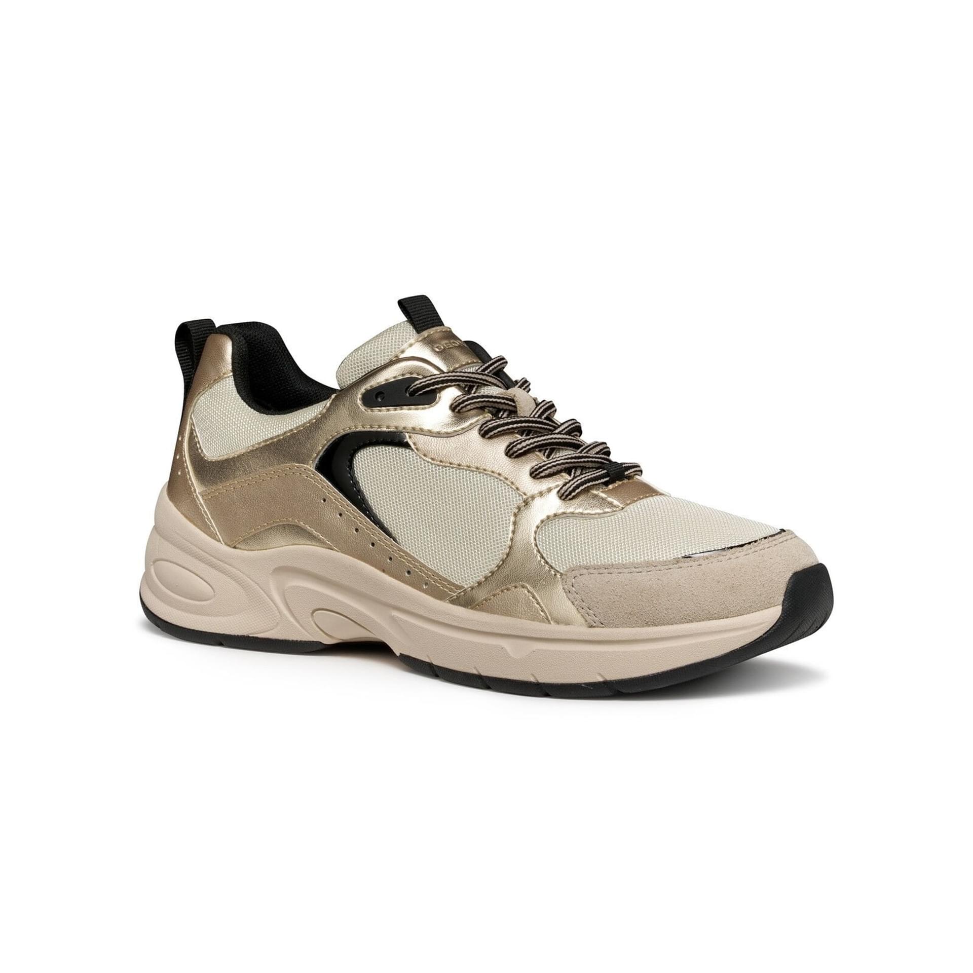 Geox Zarvia Sneakers D55YLA_014AJ in Papyrus/Light Gold