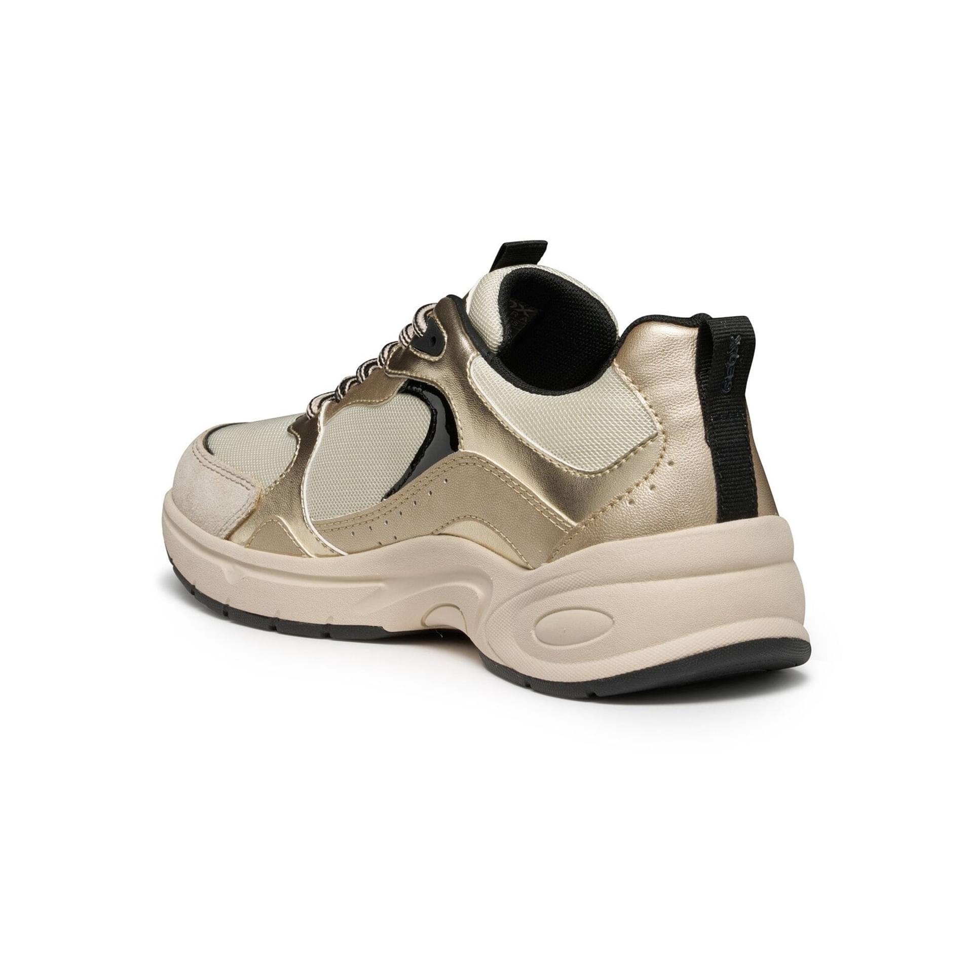 Geox Zarvia Sneakers D55YLA_014AJ in Papyrus/Light Gold