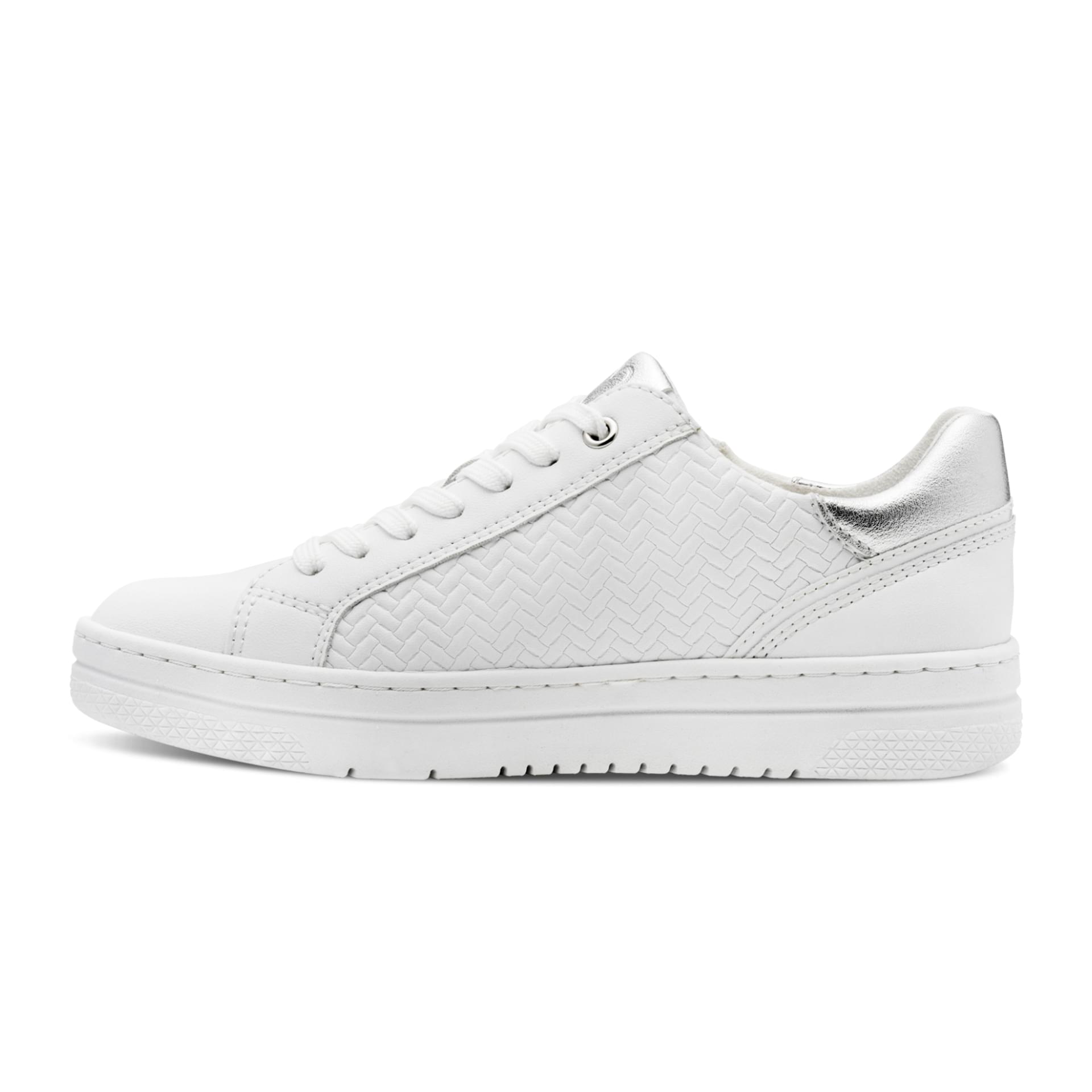 Marco Tozzi Ago Sneakers in White Comb, côté intérieur (SKU 2-23718-42--197)
