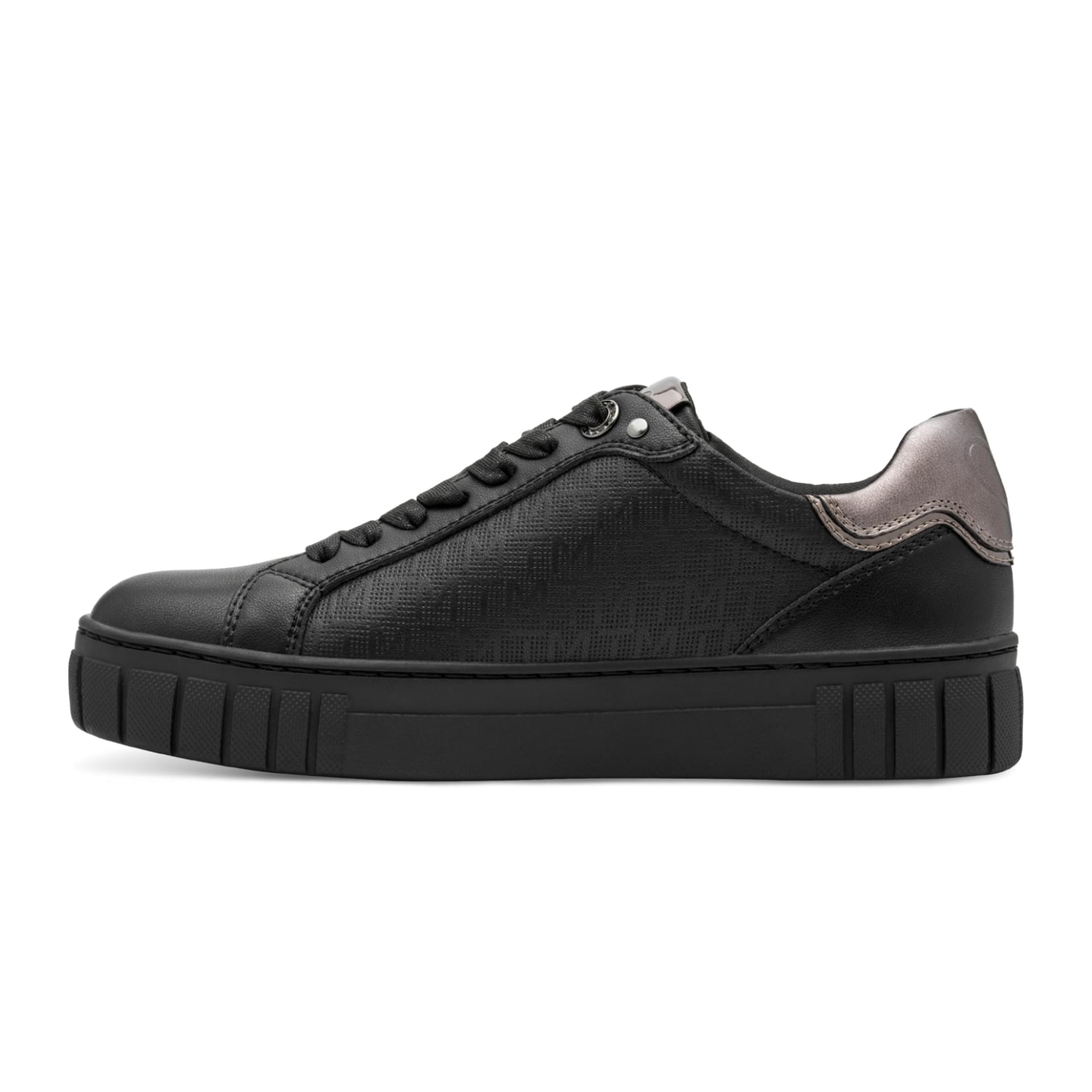 Marco Tozzi Ago Sneakers in Black Comb, côté intérieur (SKU 2-23727-45--098)