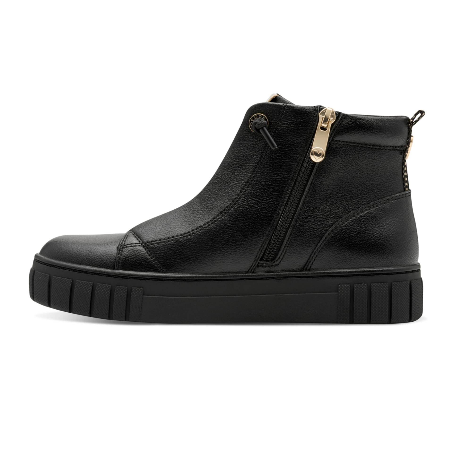 Marco Tozzi Ago Sneakers in Black, côté intérieur (SKU 2-25291-43--001)