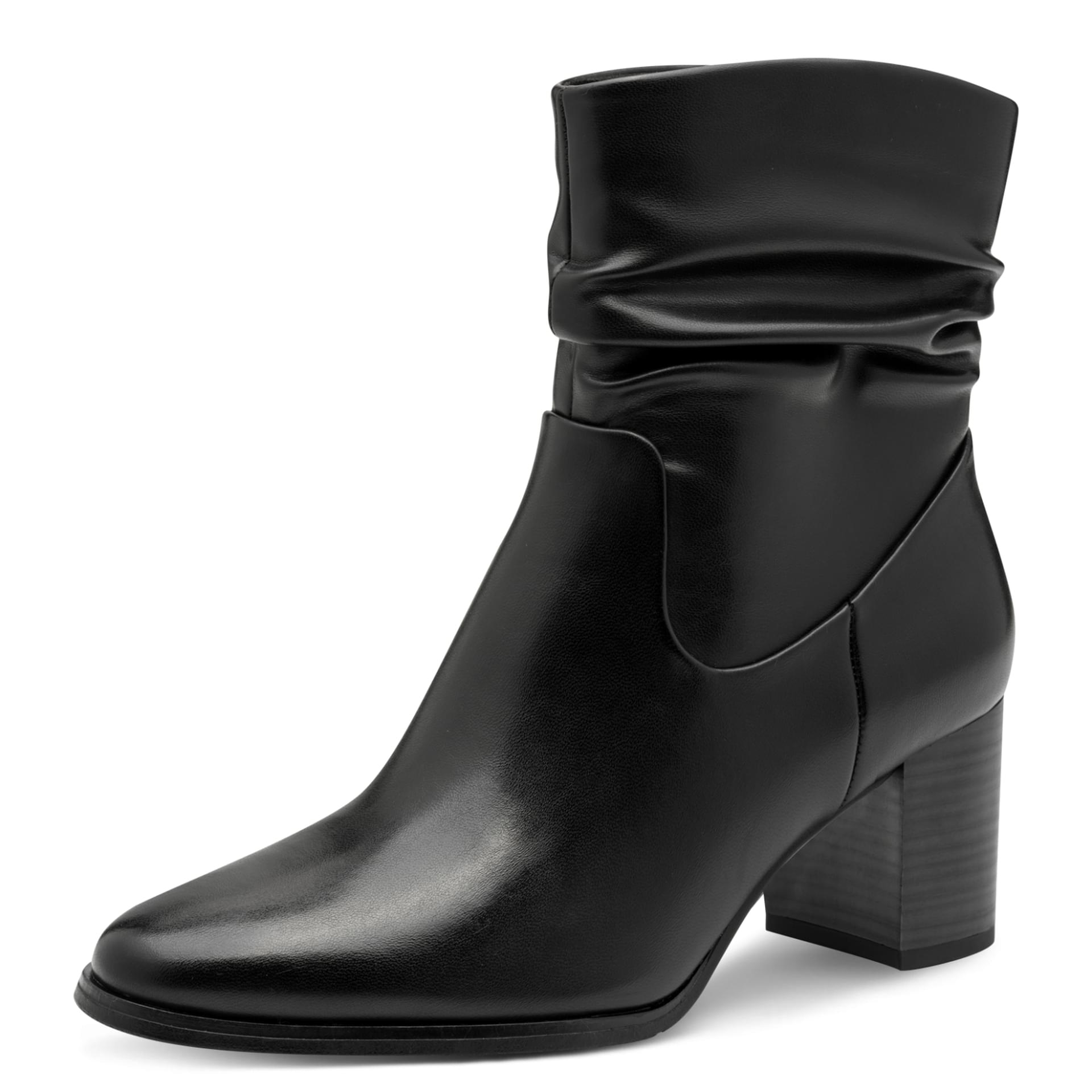 Marco Tozzi Angio Bottines in Black, vue trois-quarts (SKU 2-25335-43--001)