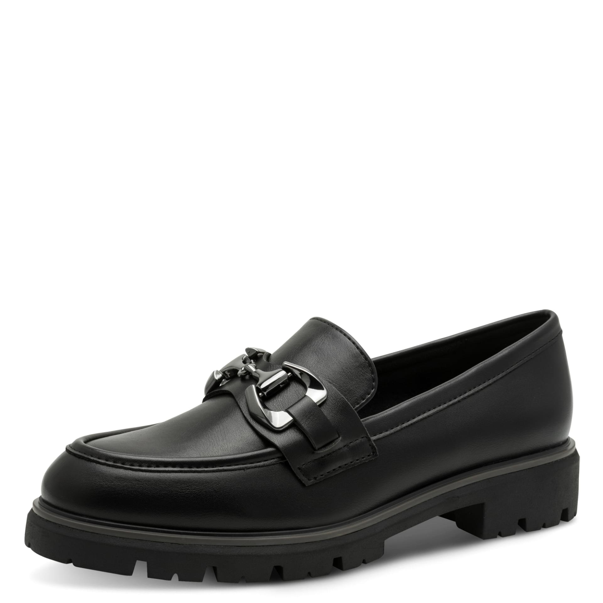 Marco Tozzi Bello Plats in Black, vue trois-quarts (SKU 2-24700-43--001)