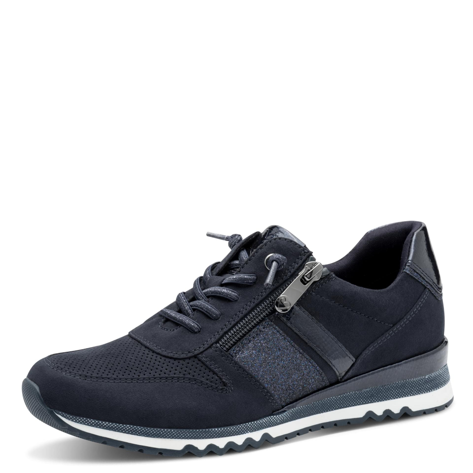Marco Tozzi Bonallo Sneakers in Dk.Navy Comb, vue trois-quarts (SKU 2-23707-41--888)