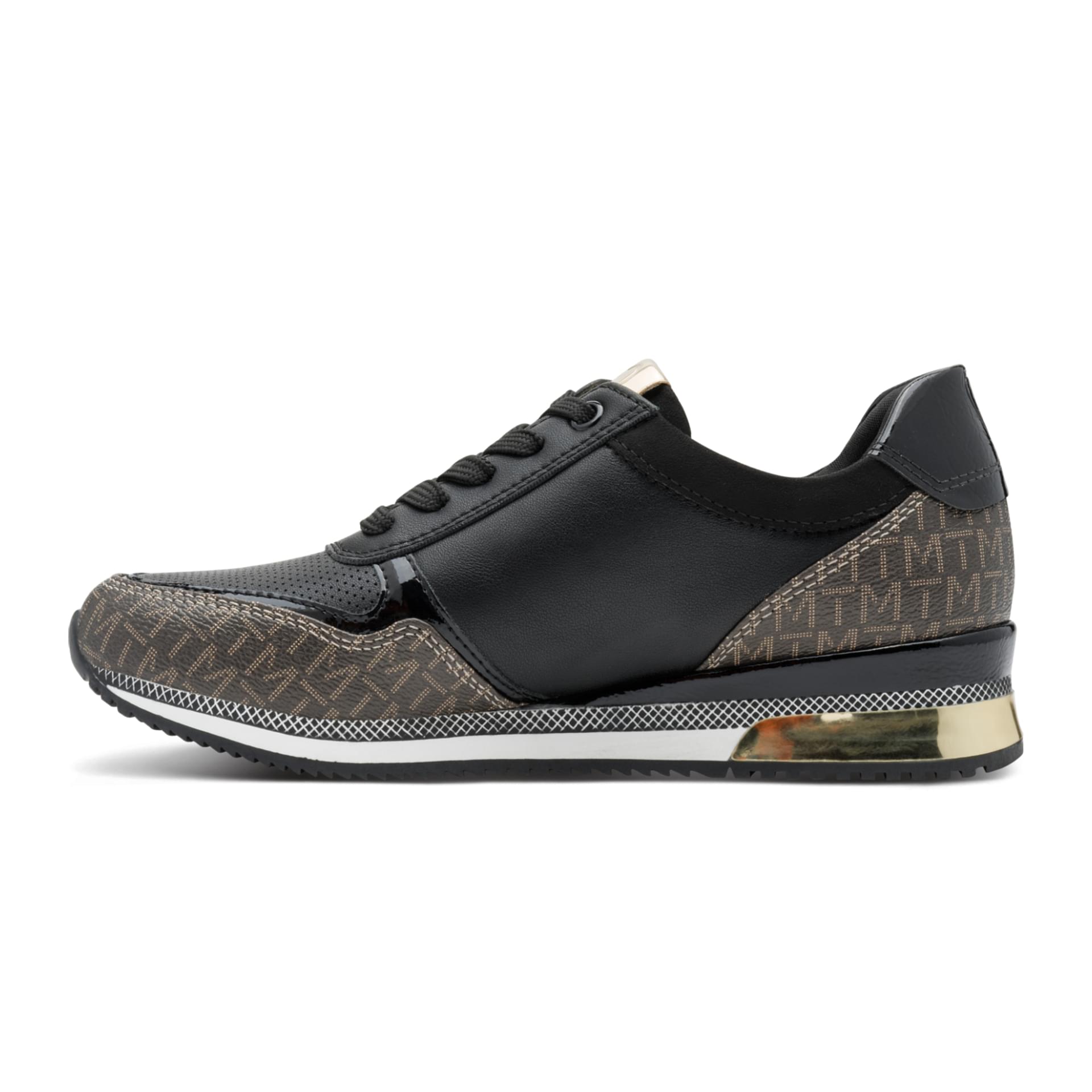 Marco Tozzi Bonallo Sneakers in Black Comb, côté intérieur (SKU 2-23713-41--098)