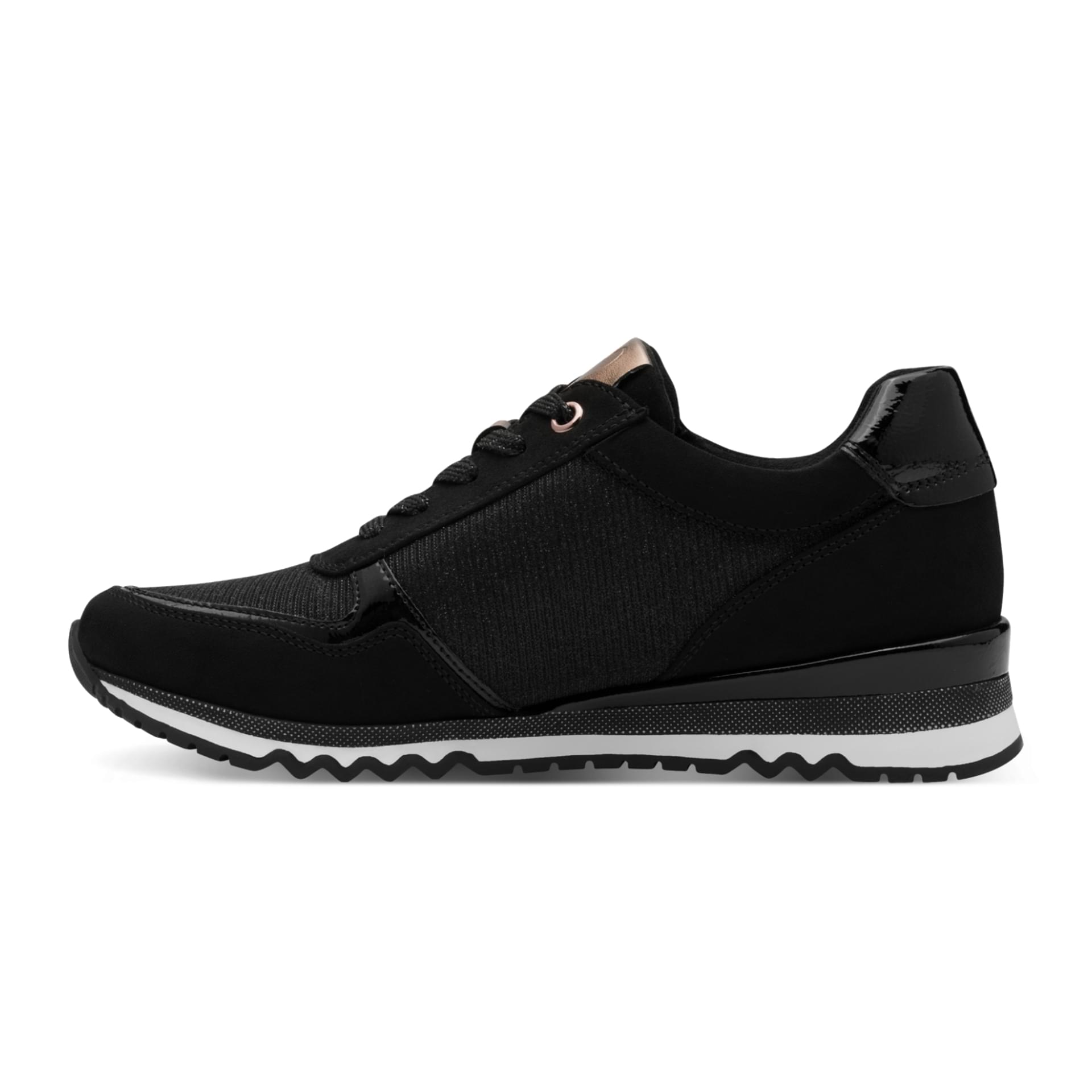 Marco Tozzi Bonallo Sneakers in Black/Copper, côté intérieur (SKU 2-23749-41--071)