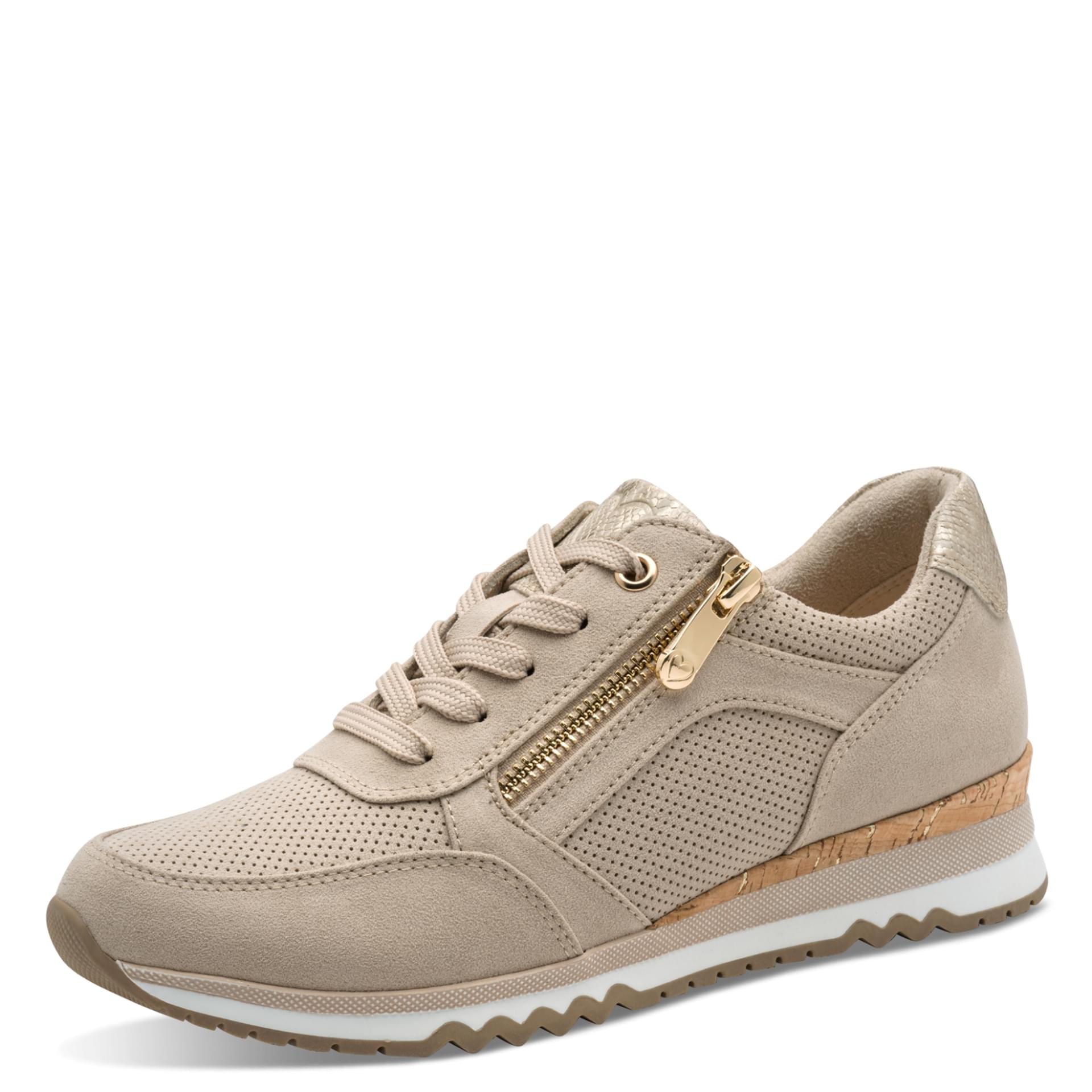 Marco Tozzi Bonallo Sneakers in Dune Comb, vue trois-quarts (SKU 2-23781-41--435)