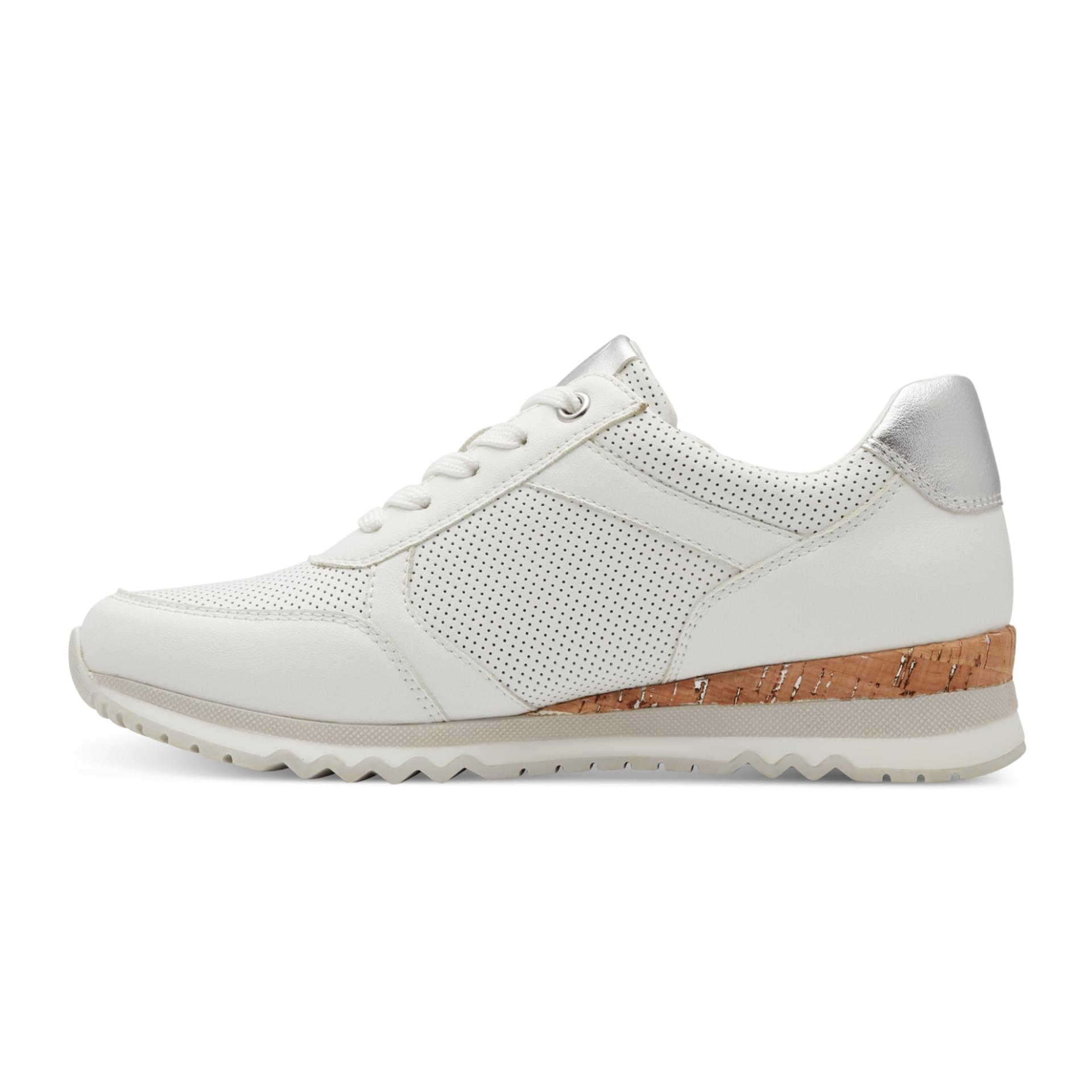 Marco Tozzi Bonallo Sneakers in White Comb, côté intérieur (SKU 2-23782-41--197)