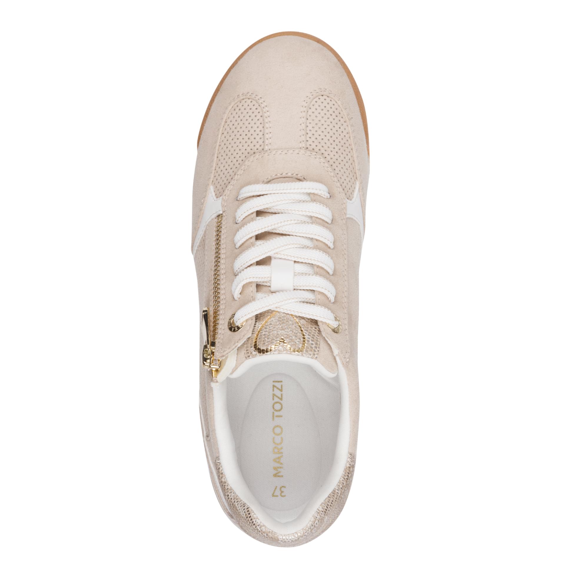 Marco Tozzi Grutti Sneakers in Dune, vue de dessus (SKU 2-23734-46--404)