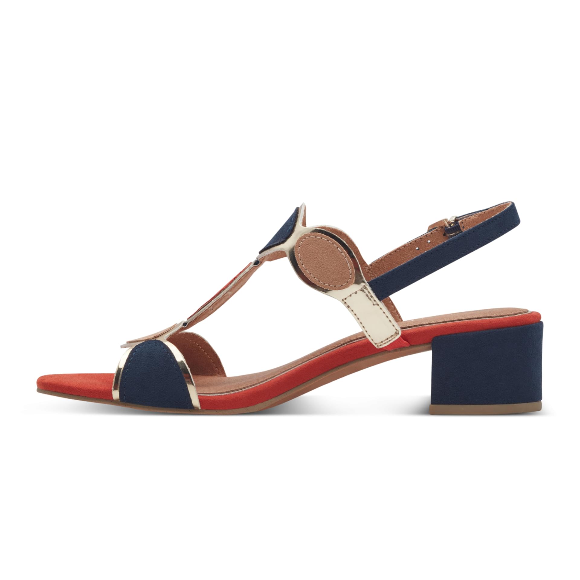 Marco Tozzi Hecho Sandales in Navy Comb, côté intérieur (SKU 2-28230-42--890)
