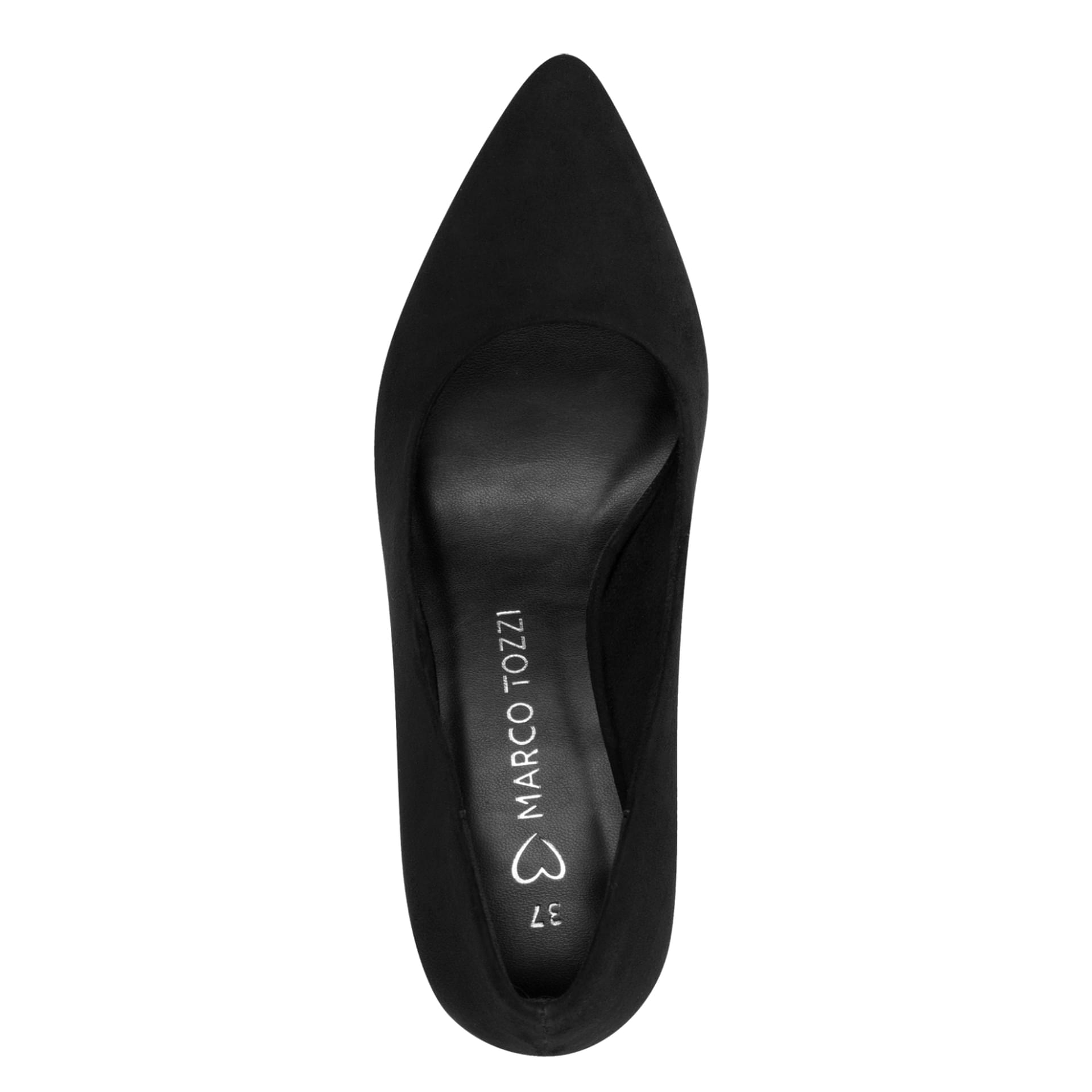 Marco Tozzi Nosca Heels in Black, top view (SKU 2-22418-41--001)