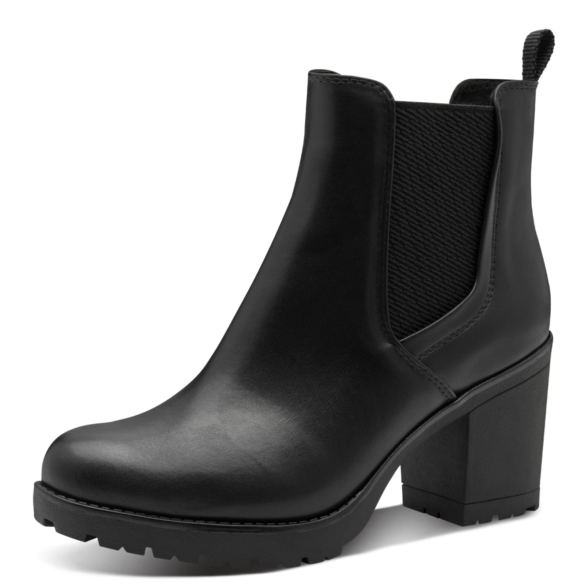 Marco Tozzi Saga Bottines in Black, vue trois-quarts (SKU 2-25414-41--001)