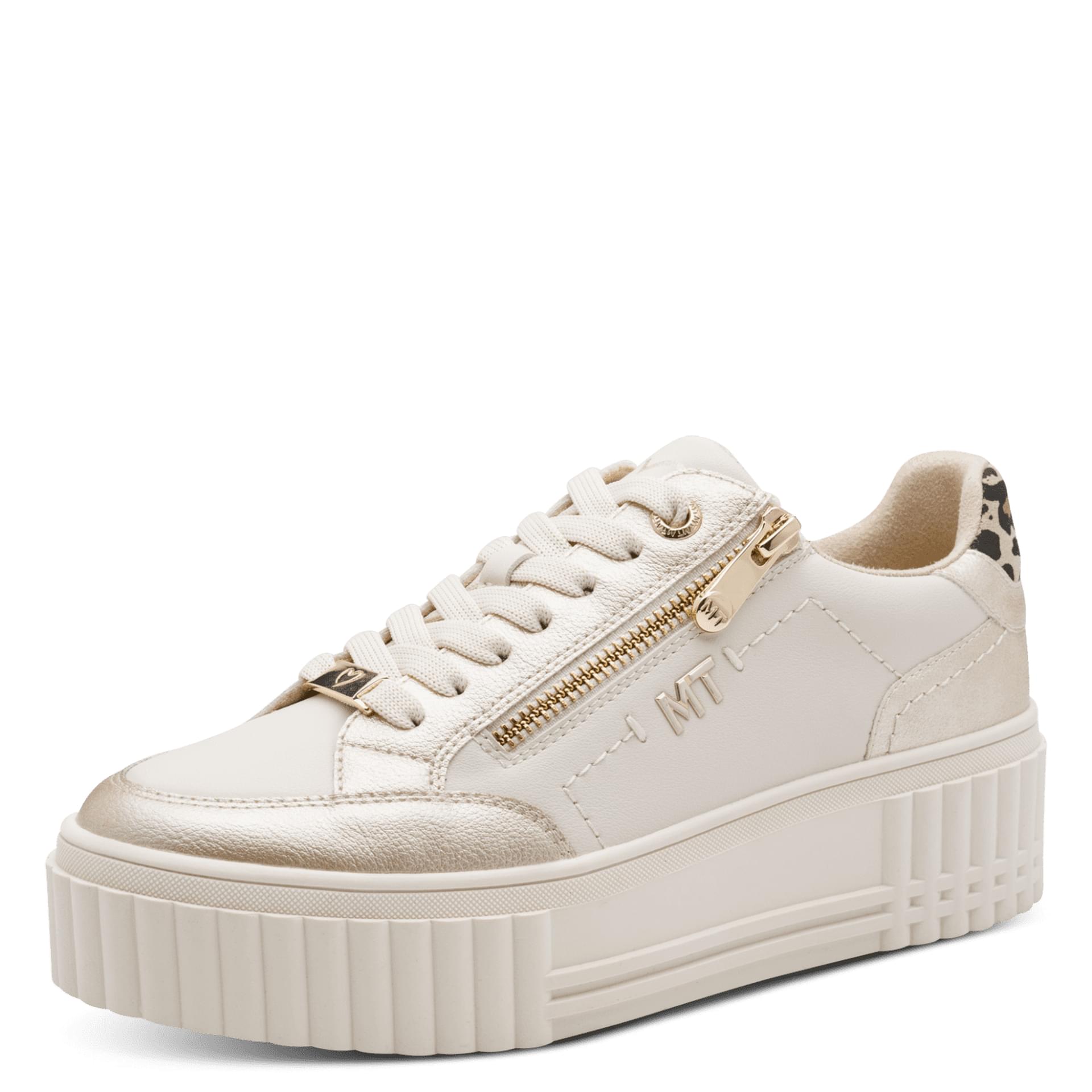 Marco Tozzi Unila Sneakers in Cream Comb, vue trois-quarts (SKU 2-23728-46--402)