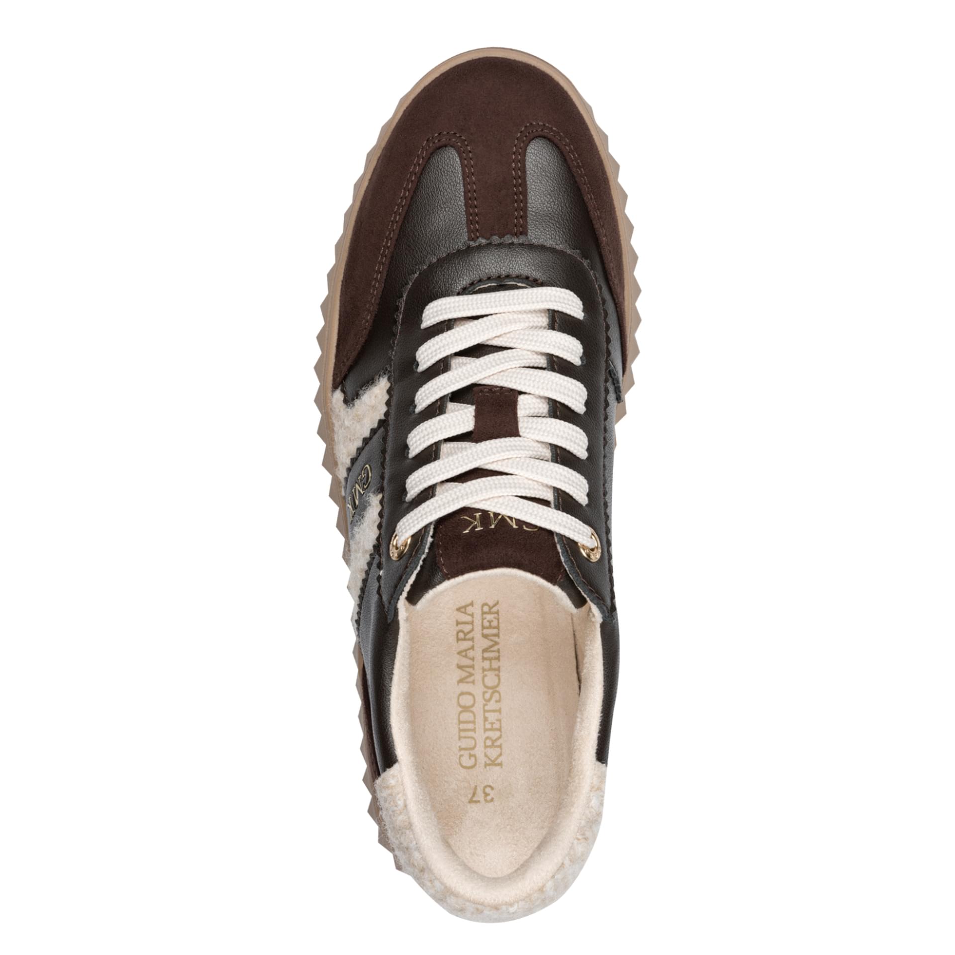 Marco Tozzi Unila Sneakers in Mocca, top view (SKU 2-83702-47--304)