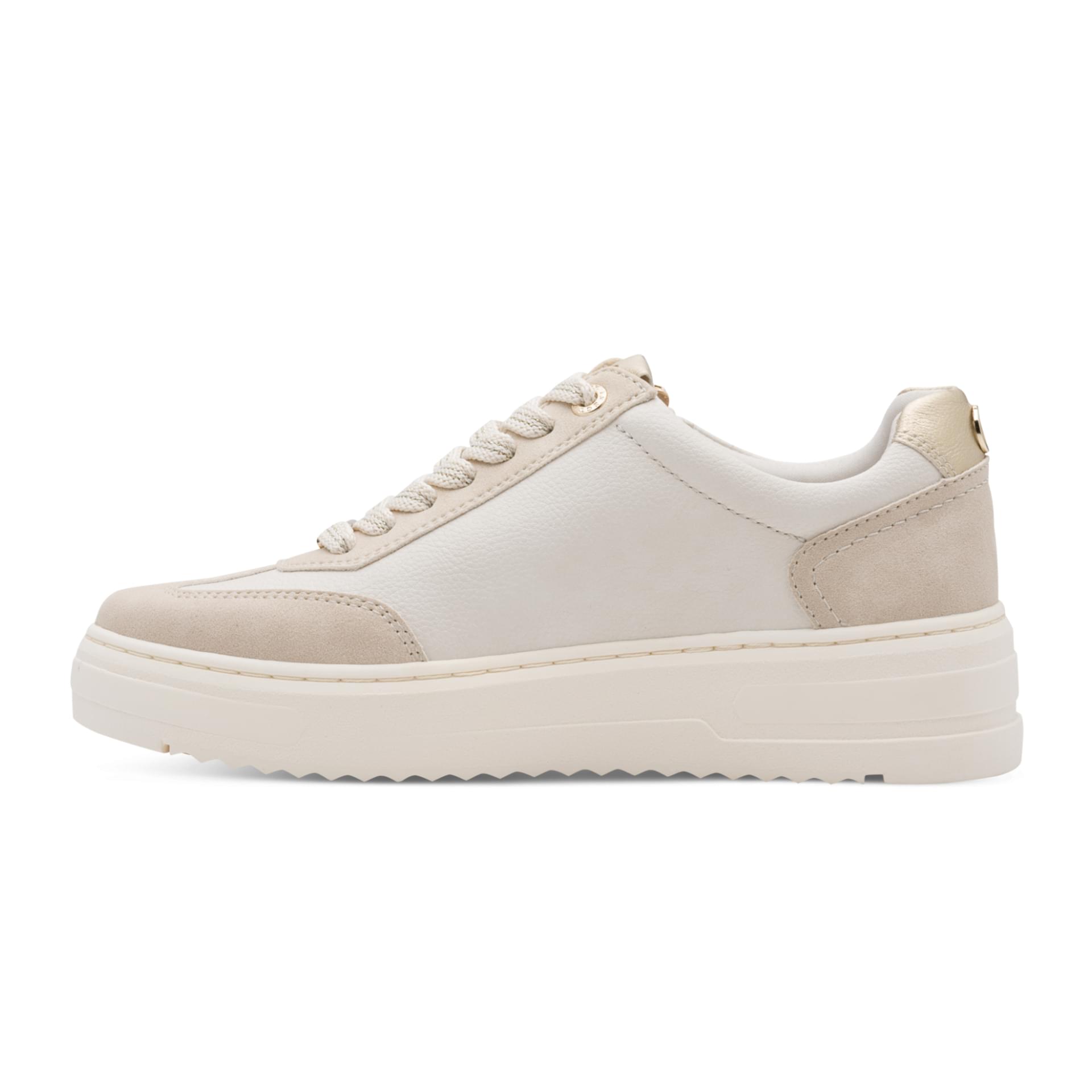 Marco Tozzi Vinova Sneakers in Cream Comb, côté intérieur (SKU 2-23766-46--402)