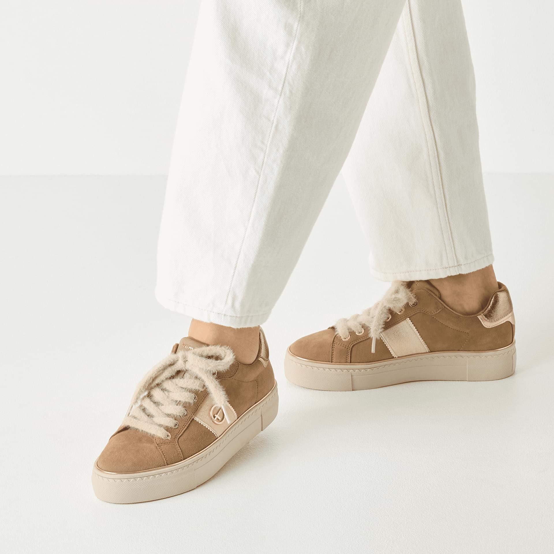 Tamaris Alexia Sneakers 1-23724-42 in Camel Suede