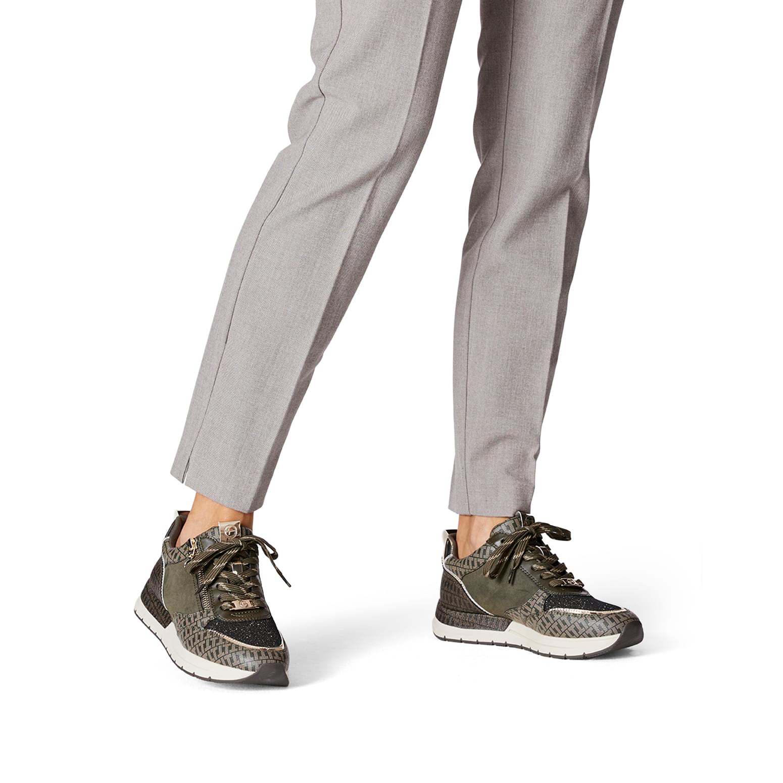 Tamaris Almina Sneakers 1-23732-41 in Olive Comb