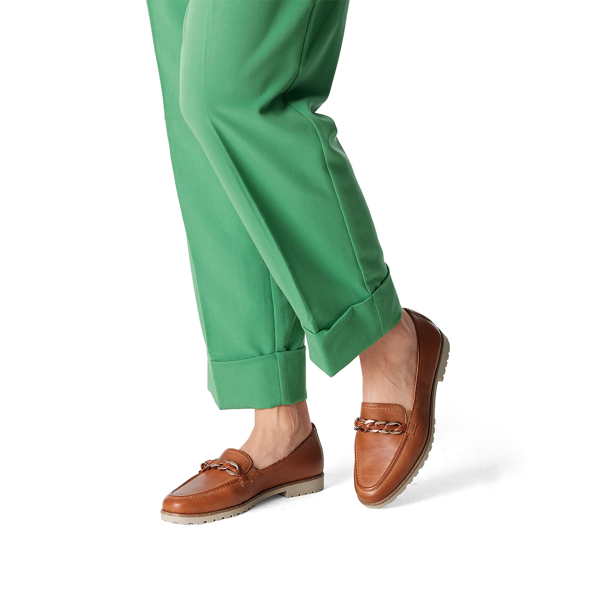 Tamaris Careen Slippers 1-24200-42 in Cognac Leather