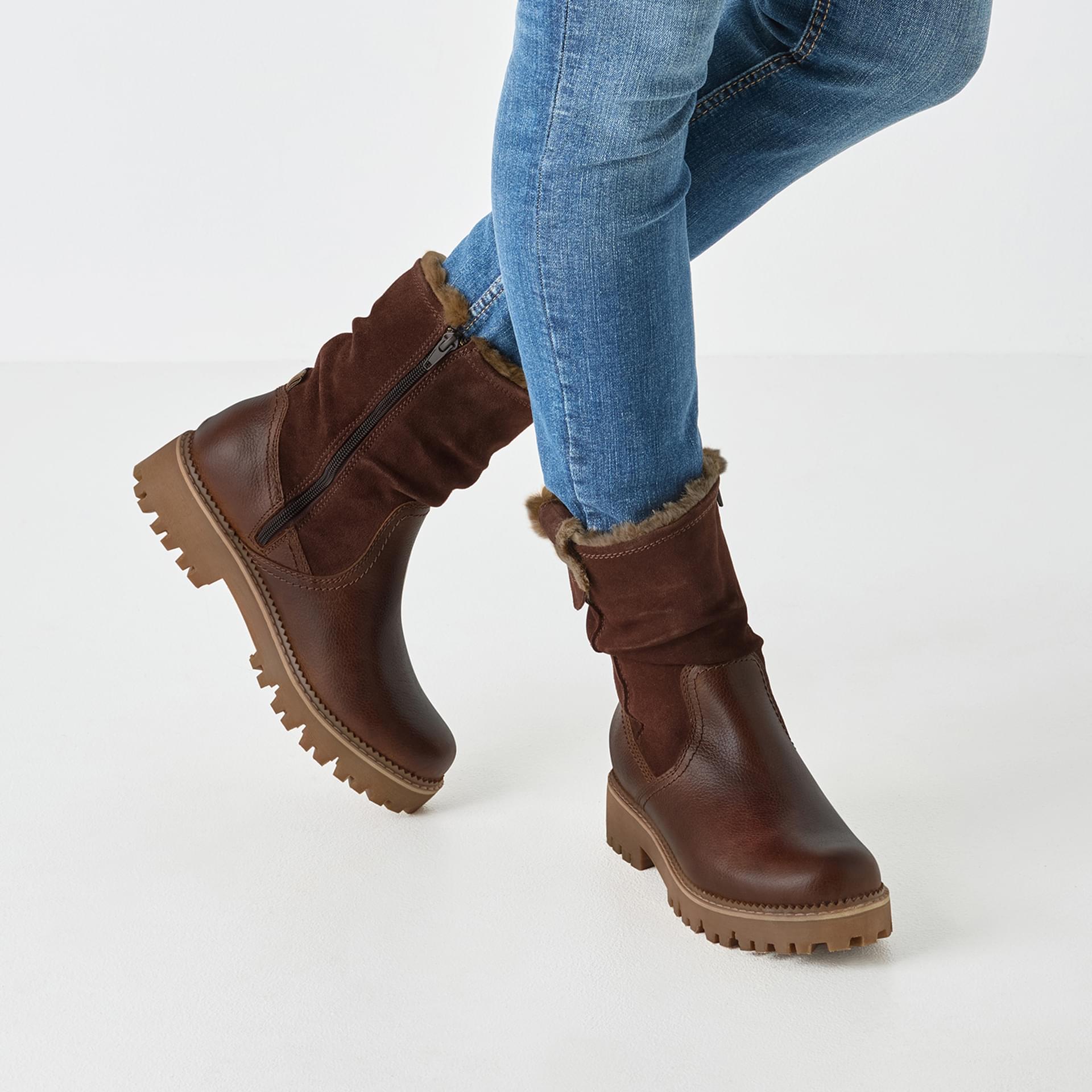 Tamaris Catser Enkellaarsjes 1-26416-45 in Cognac