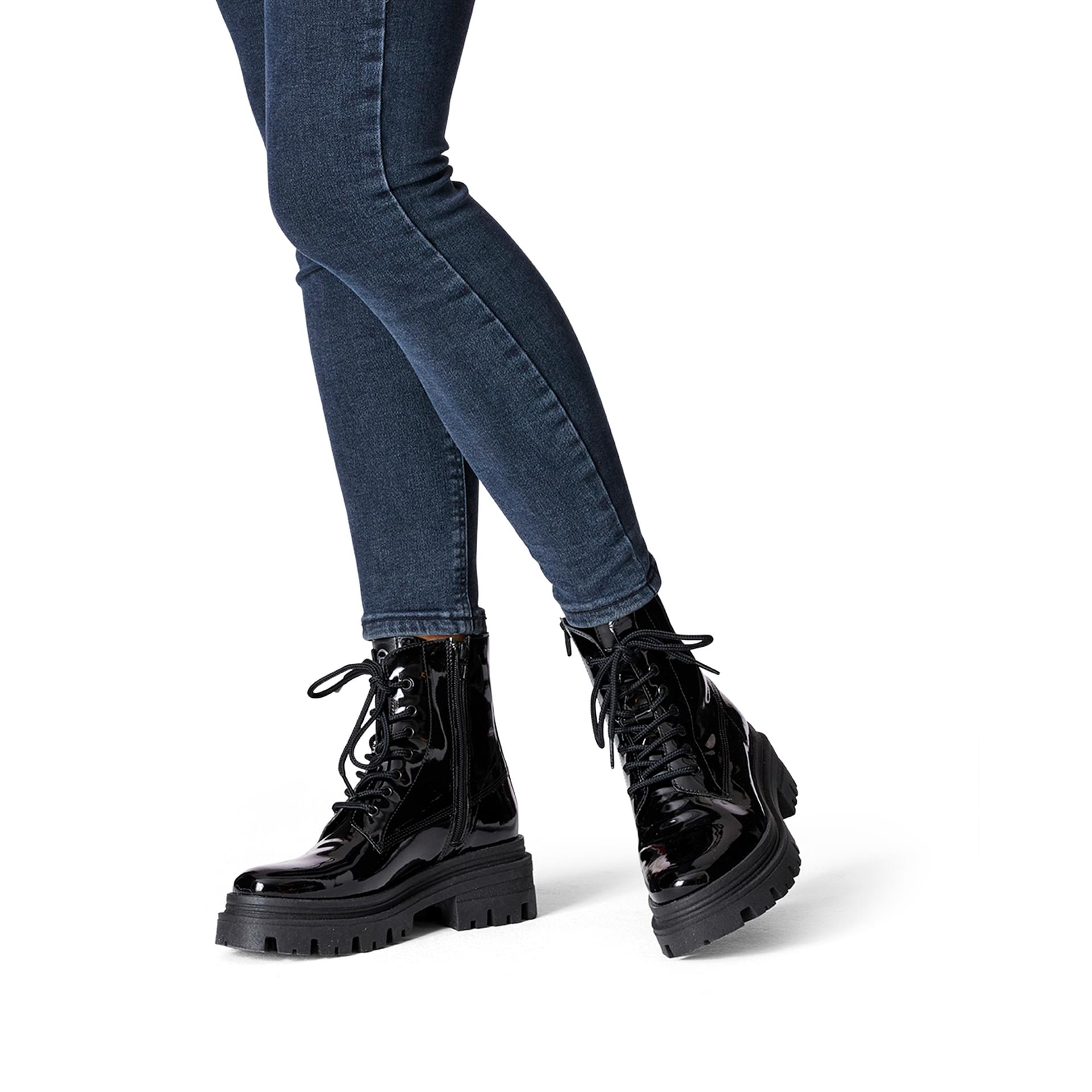 Tamaris Cayetana Ankle Boots 1-25290-41 in Black Patent