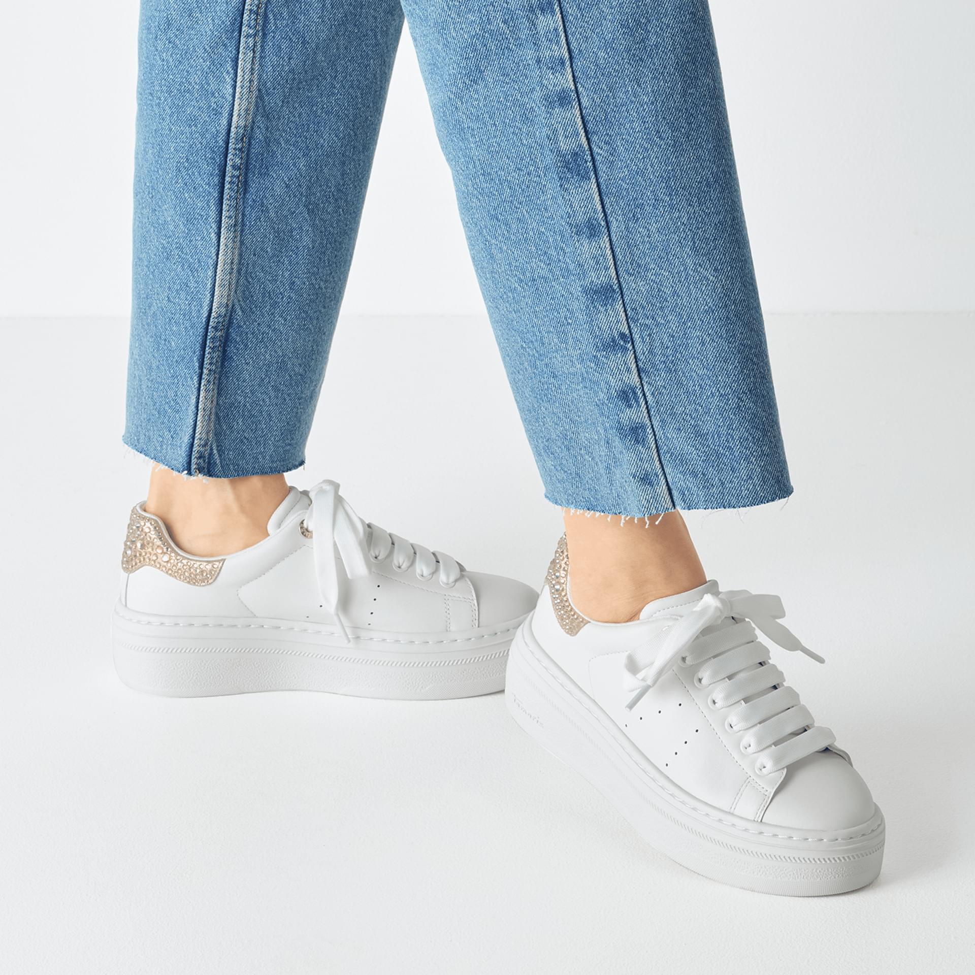 Tamaris Ellidy Sneakers 1-23755-45 in Wht/Champagne