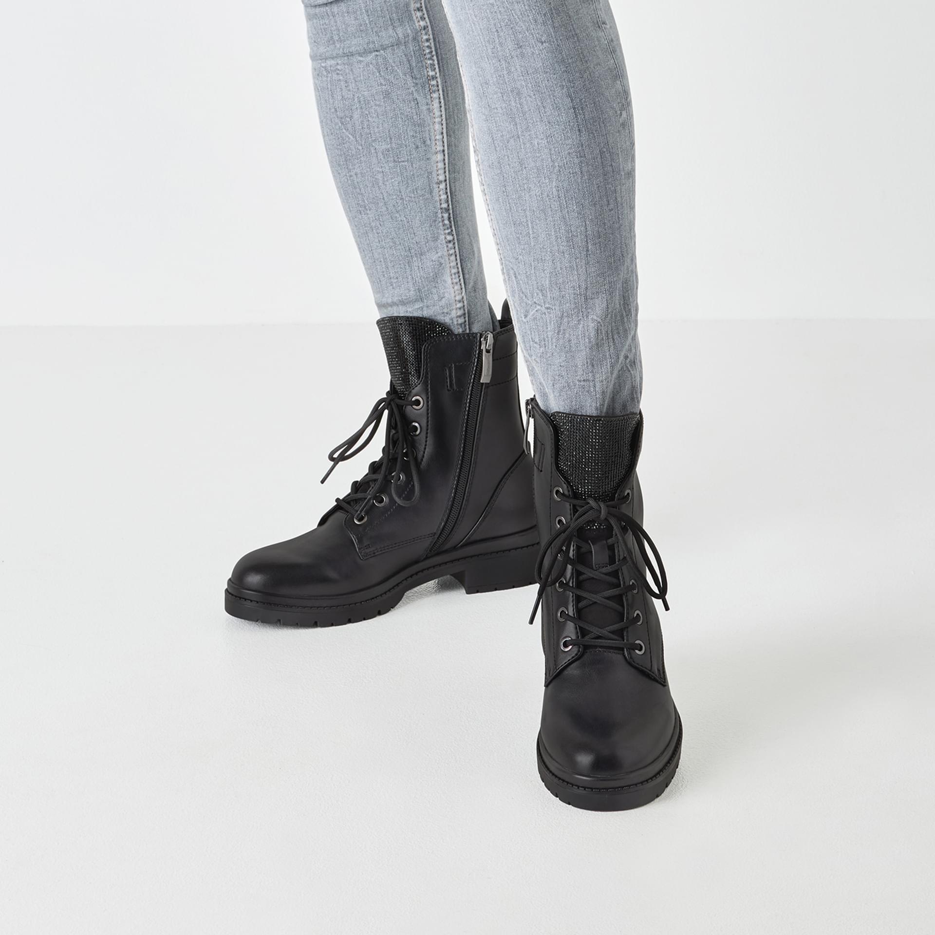 Tamaris Foteini Ankle Boots in Black Glam (SKU 1-25236-43--043)